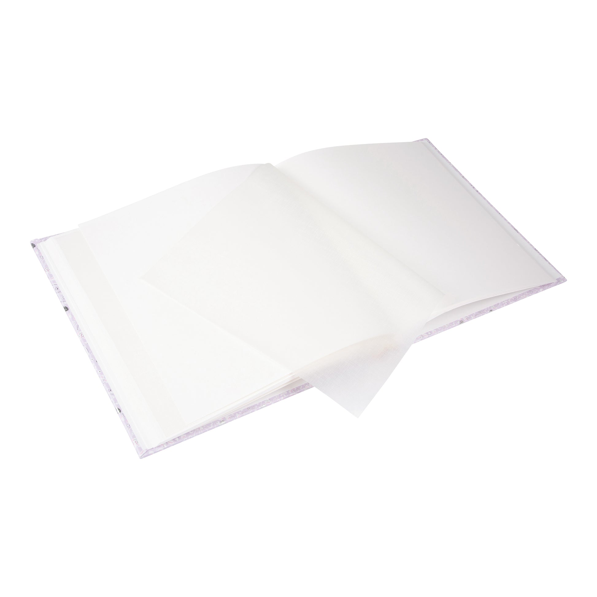 An open Photo Album with blank pages and a place for your precious photos, featured in the Goldbuch Photo Album collection.