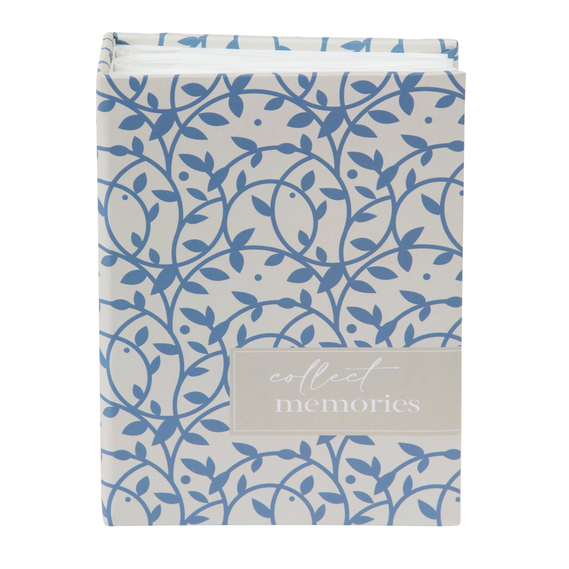 A multicolored Goldbuch photo album with elegant floral pattern.