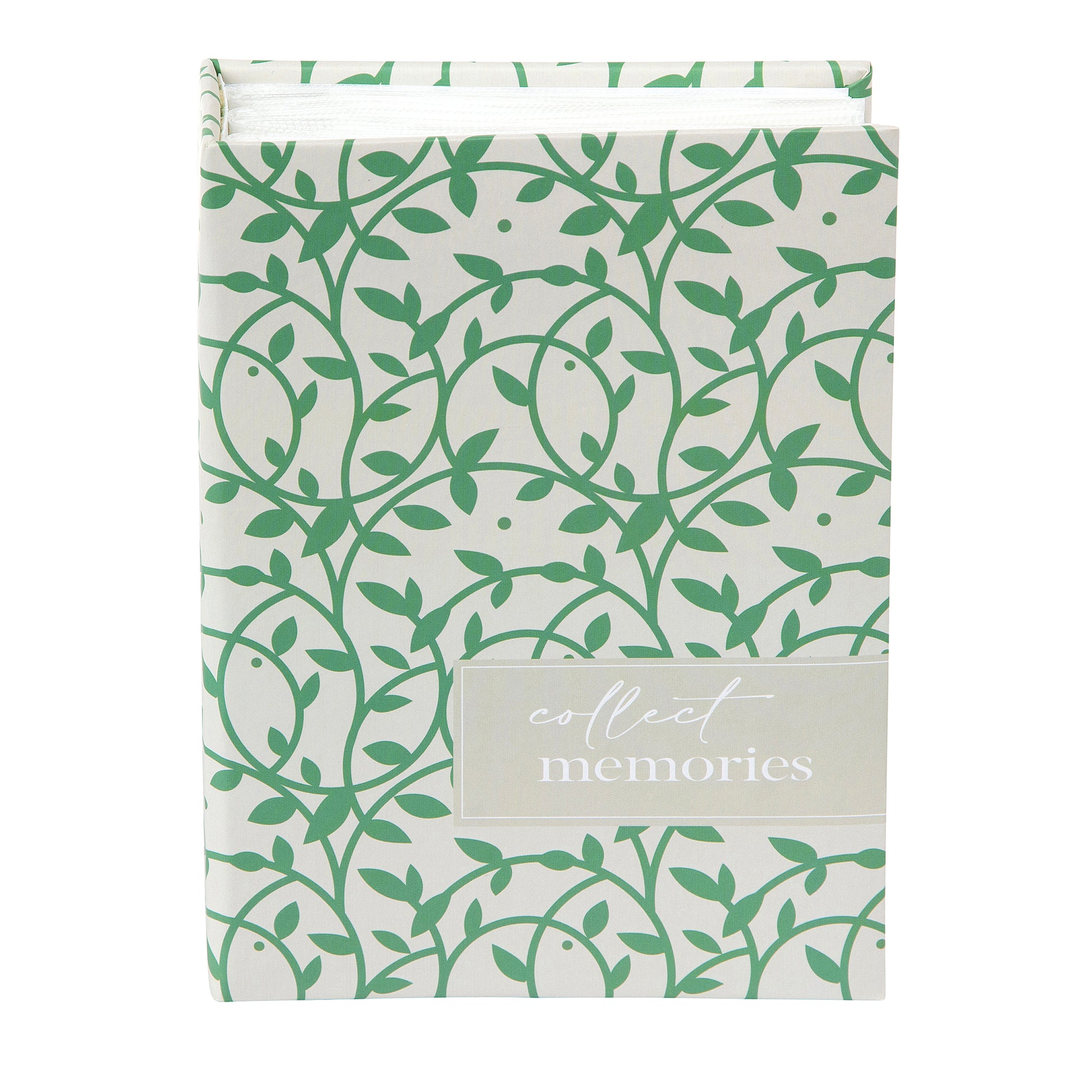 A multicolored Goldbuch photo album with elegant floral pattern.