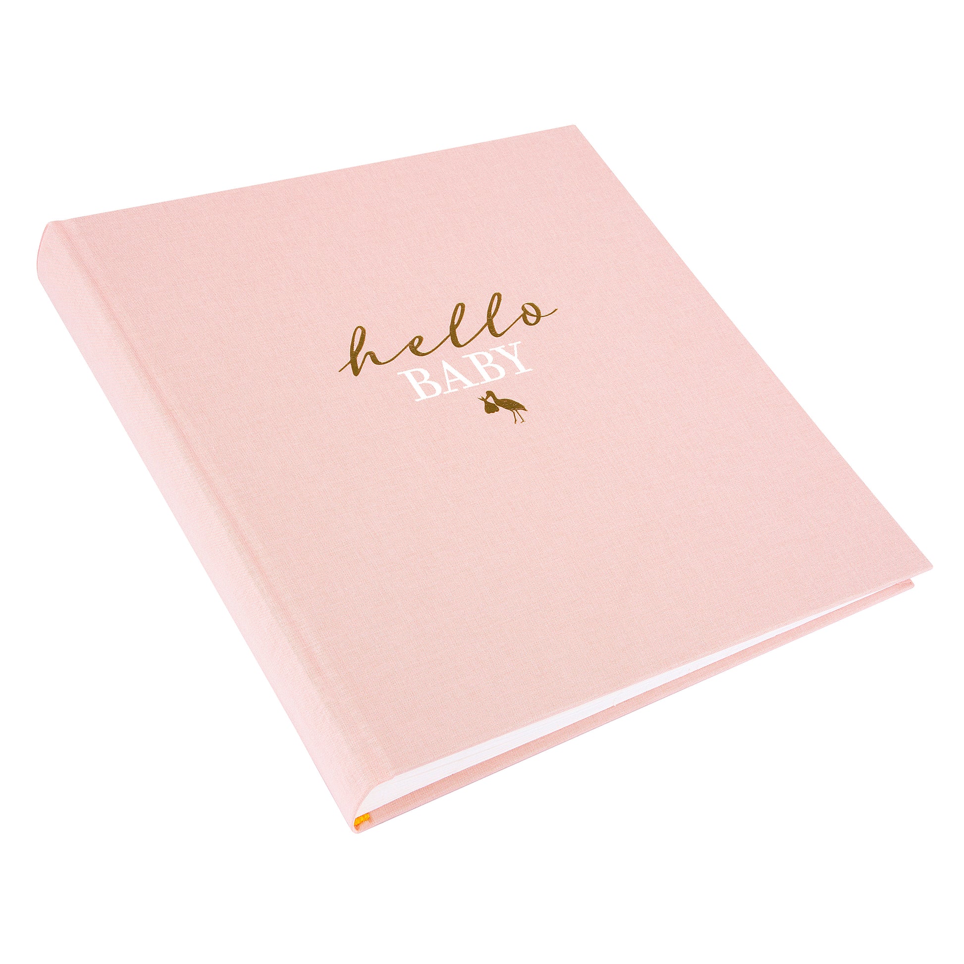 An adorable Goldbuch photo album labeled "Hello Baby," capturing the joyful moments and milestones of a newborn's journey.