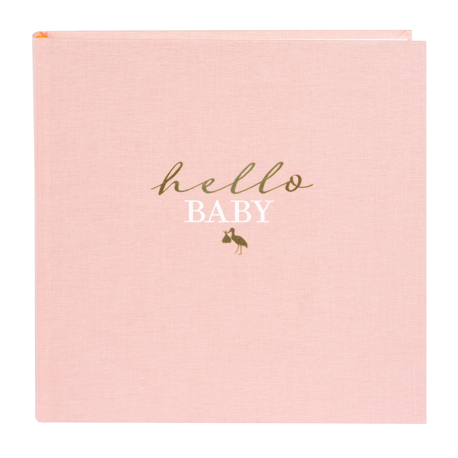 An adorable Goldbuch photo album labeled "Hello Baby," capturing the joyful moments and milestones of a newborn's journey.