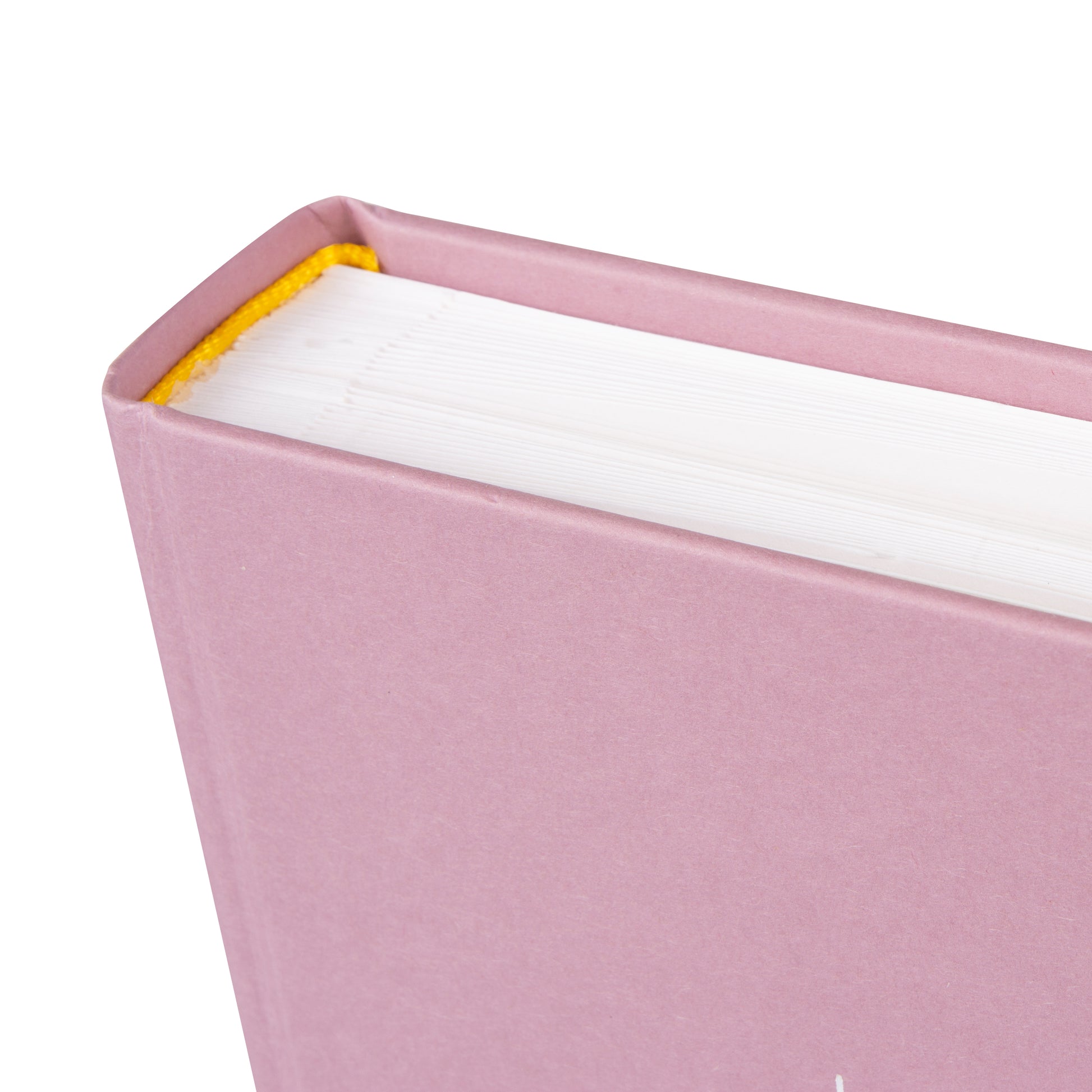 A Goldbuch light pink Baby Girl photo album with elegant design, ideal for your treasured moments, corner detail.