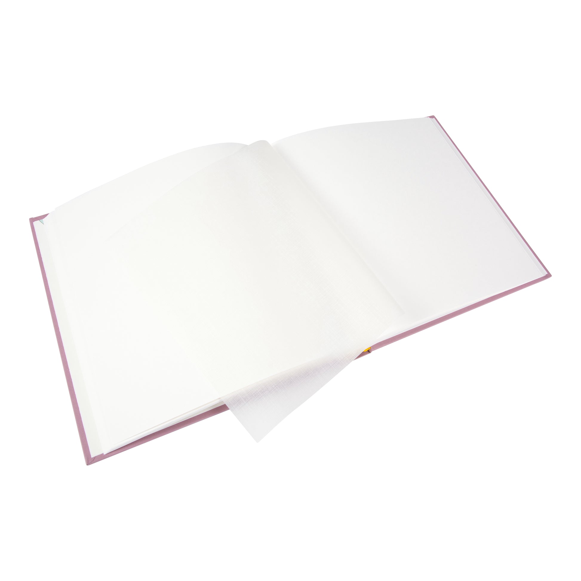 An open Photo Album with blank pages and a place for your precious photos, featured in the Goldbuch Photo Album collection.