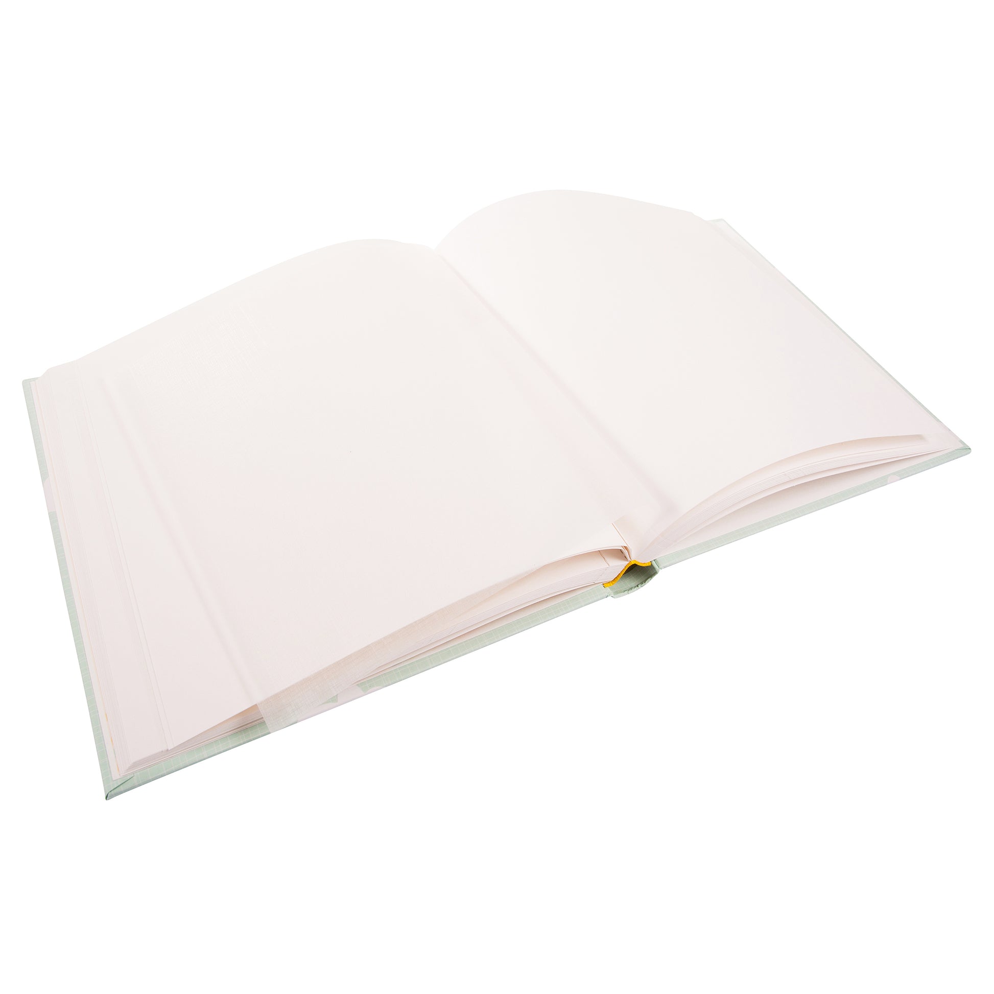 An open Photo Album with blank pages and a place for your precious photos, featured in the Goldbuch Photo Album collection.