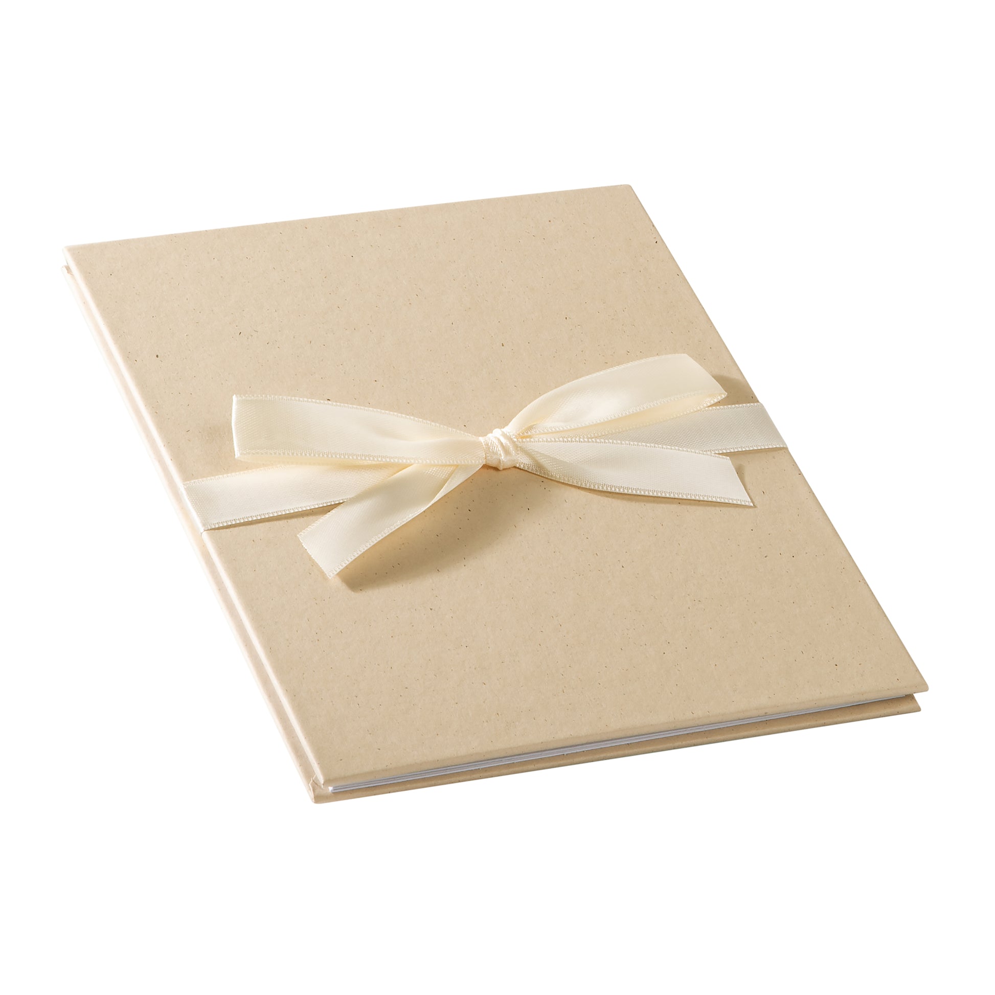 A beautifully crafted light brown Goldbuch leporello featuring a charming light brown bow.