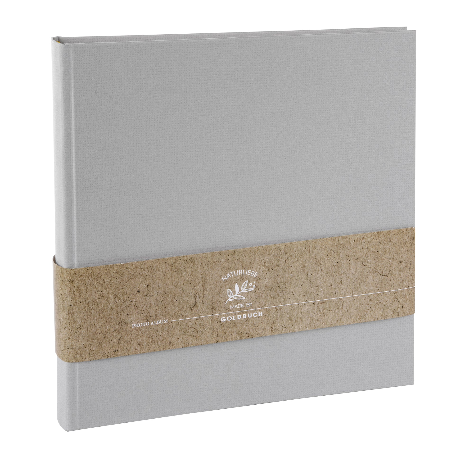 A stylish light grey Goldbuch photo album with a luxurious design, perfect for preserving cherished memories.