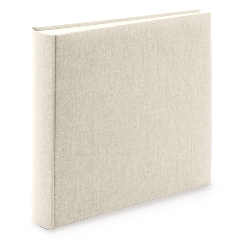 A Goldbuch stylish beige linen photo album, perfect for storing and showcasing photographs.