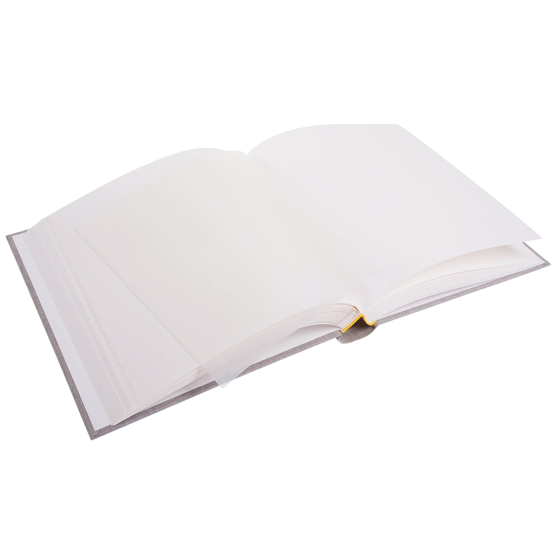 A Goldbuch stylish grey linen photo album, perfect for storing and showcasing photographs.