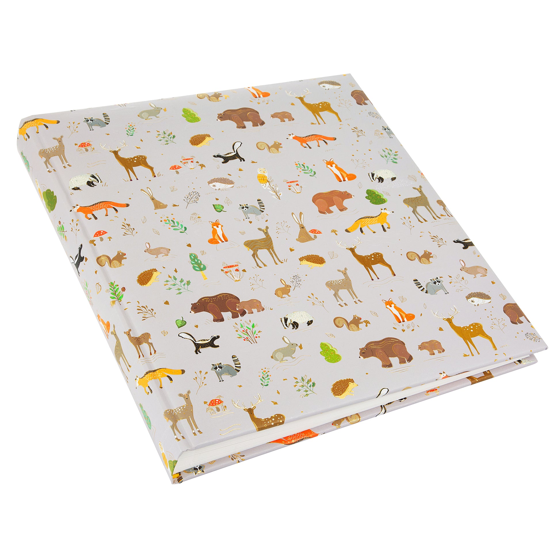 A stylish Goldbuch photo album with a luxurious design, with animals and trees, perfect for preserving cherished memories.