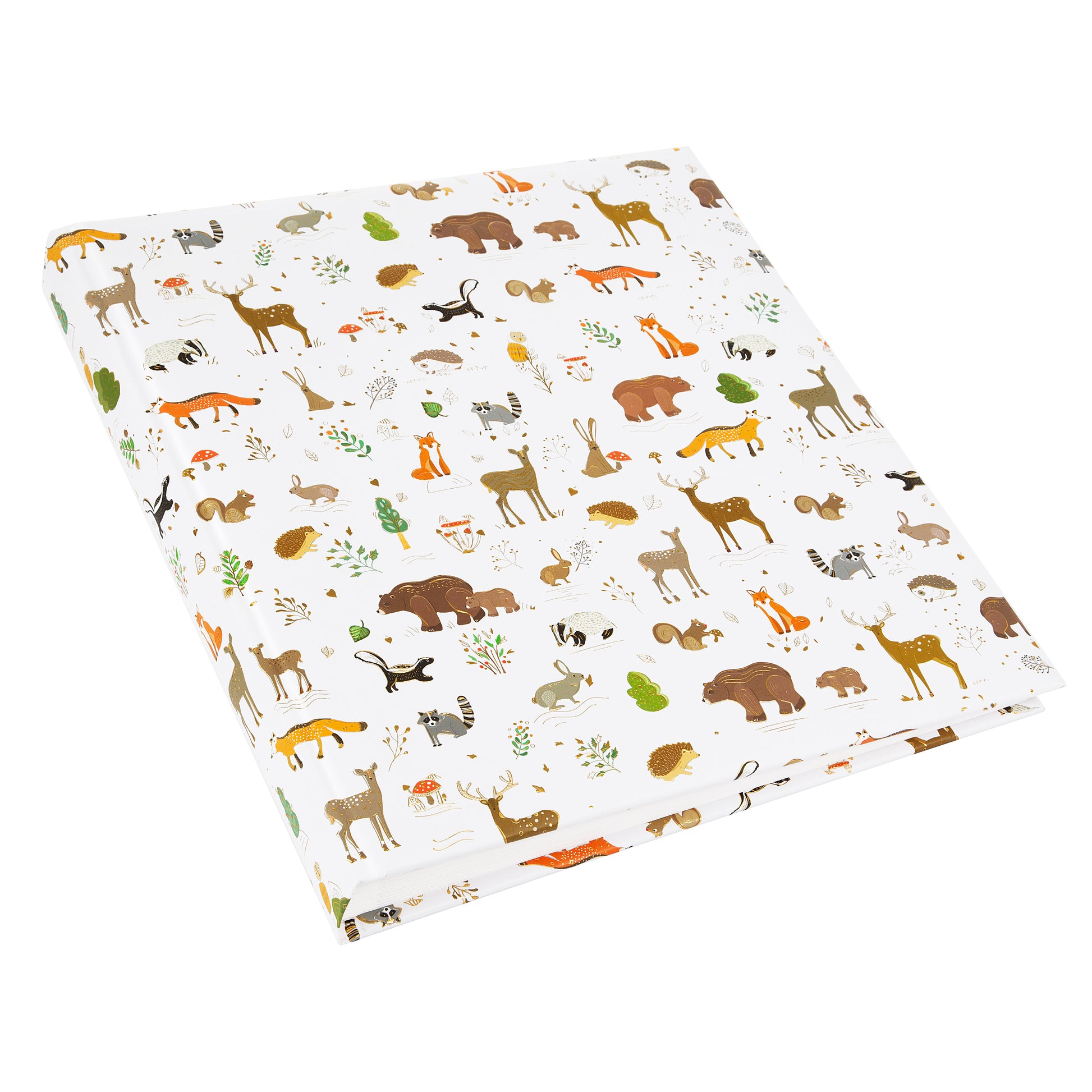 A stylish Goldbuch photo album with a luxurious design, with animals and trees, perfect for preserving cherished memories.
