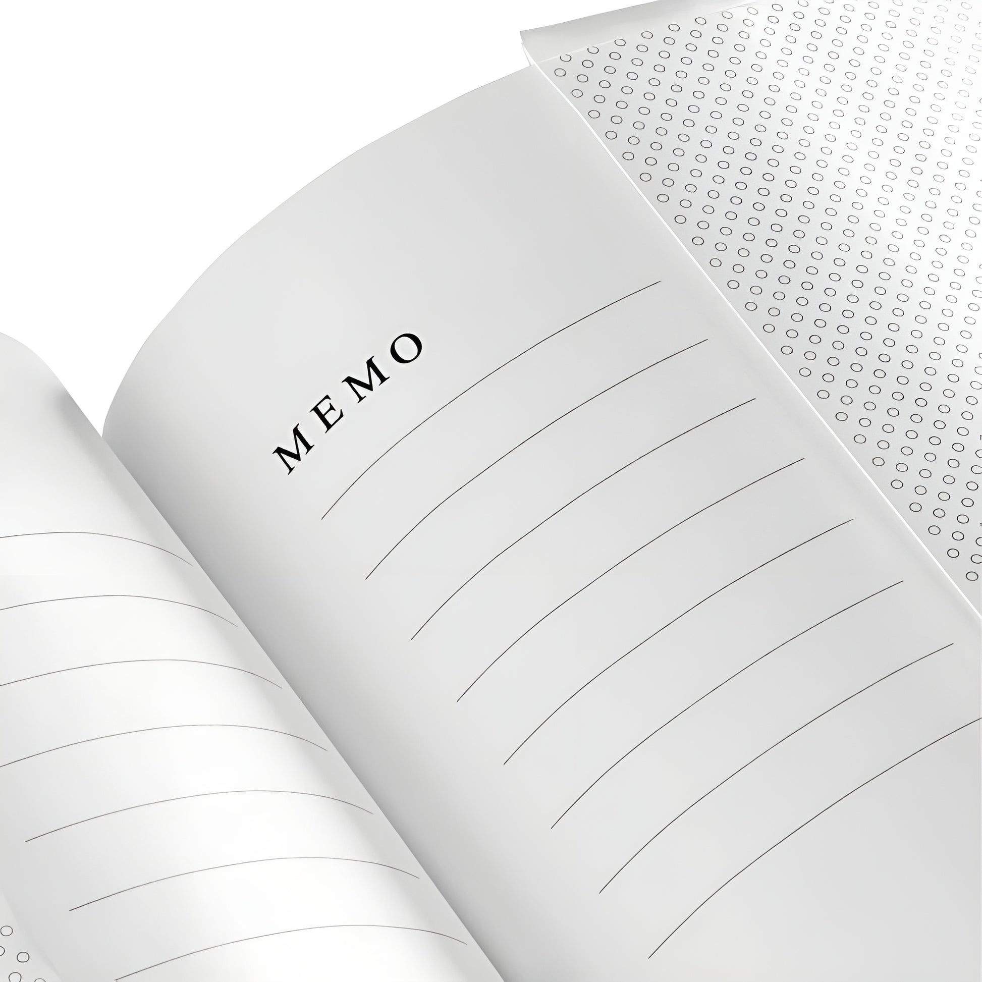 An open Photo Album with blank pages and a place for a Memo, featured in the Hama Photo Album collection.