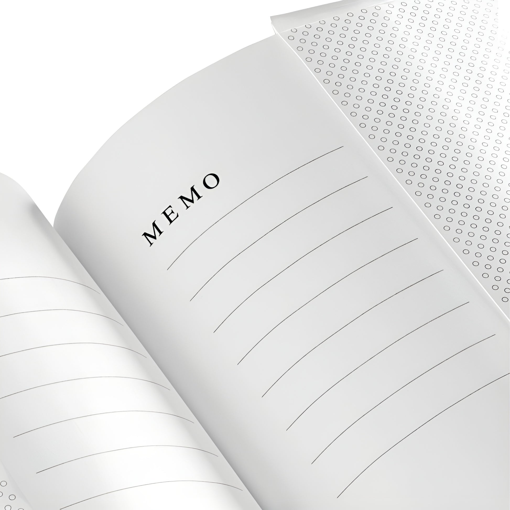 An open Photo Album with blank pages and a place for a Memo, featured in the Hama Photo Album collection.