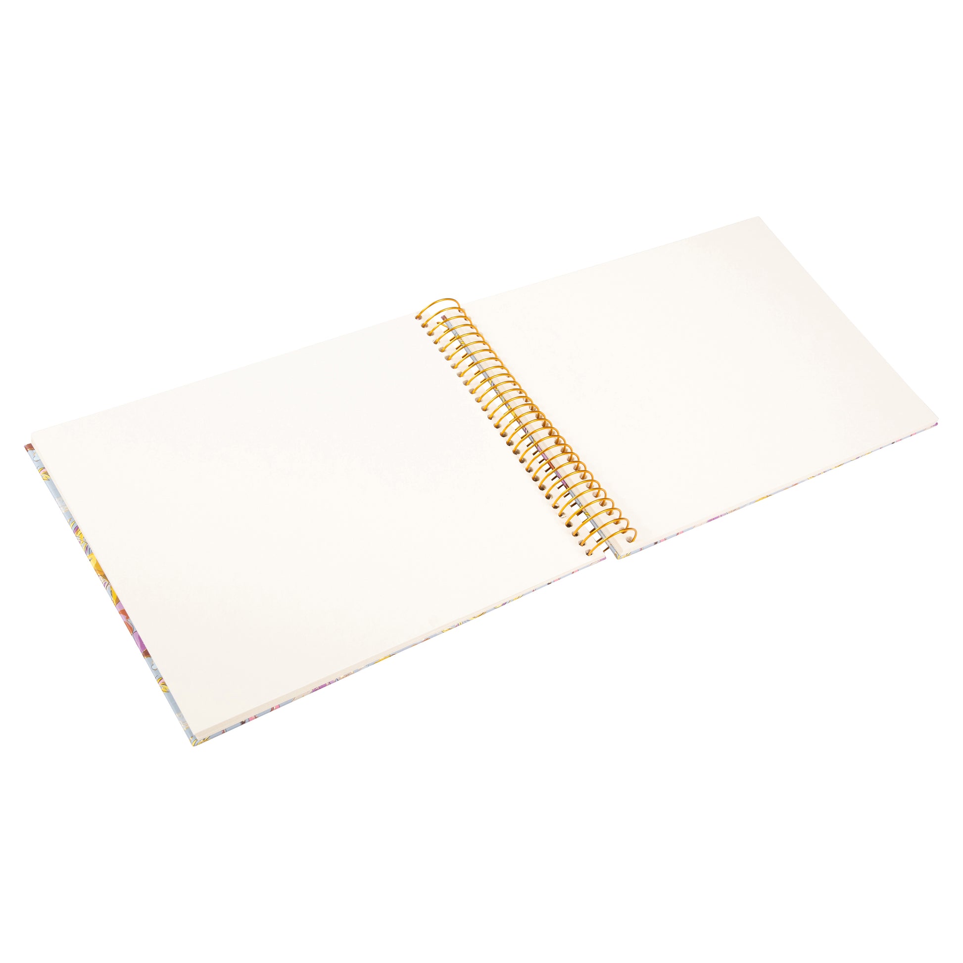 Goldbuch spiral photo album with tropical animal and plant motives on a white background.