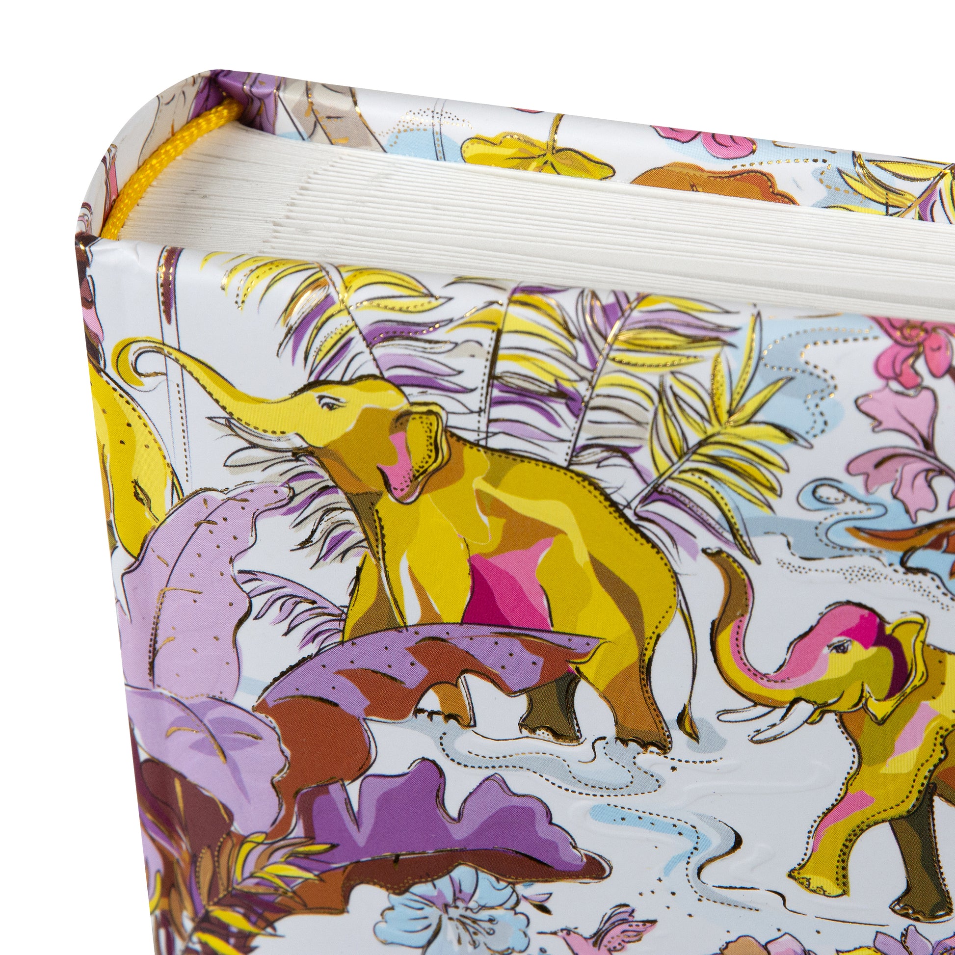 Goldbuch photo album with tropical animal and plant motives on a white background.