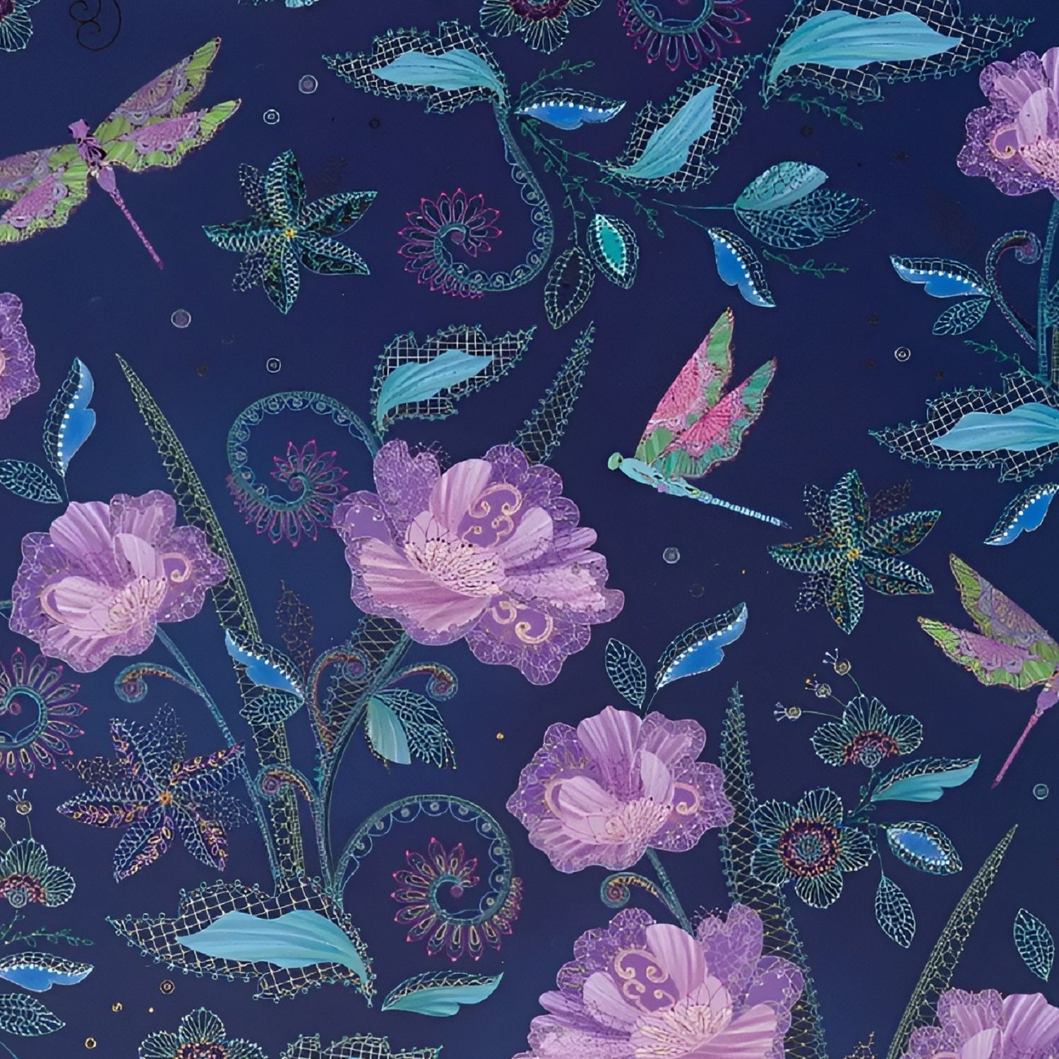 A vibrant blue Goldbuch photo album featuring pink flowers and butterflies, indicative of a decorative photo album.