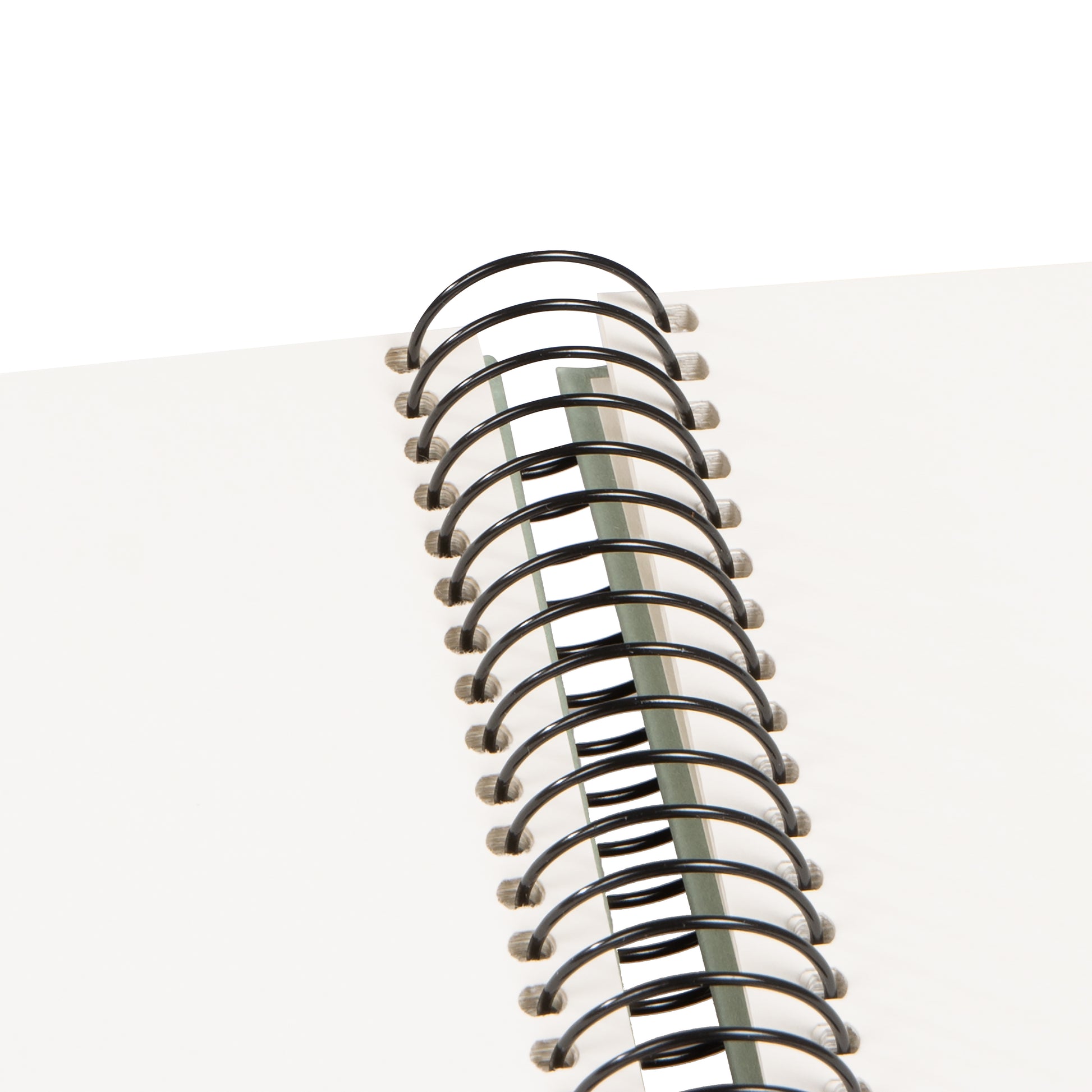 A Goldbuch eukalyptus green photo album with a spiral binding.