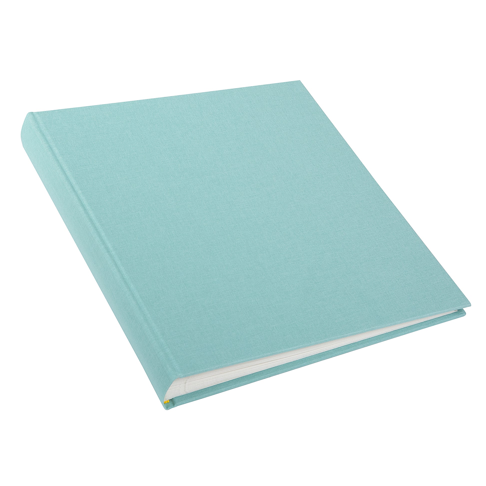 An elegant light blue linen Goldbuch photo album