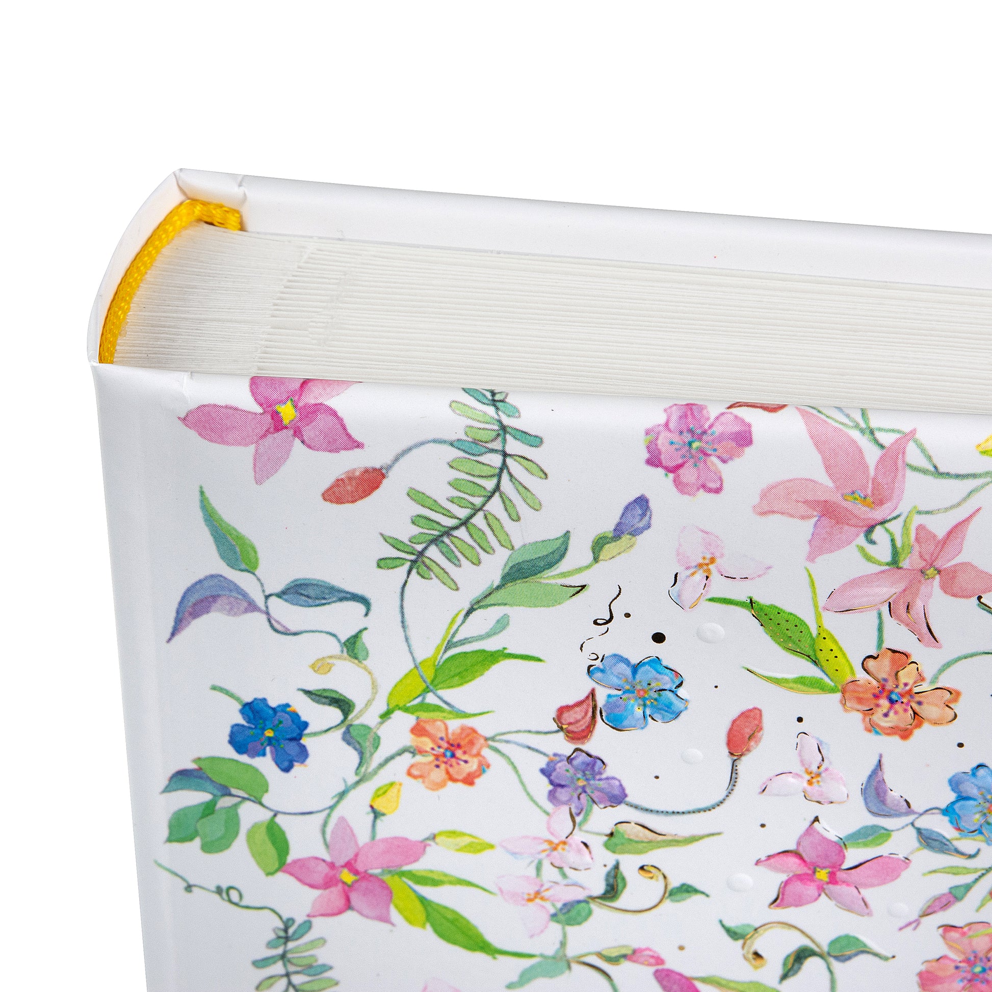 A beautiful Goldbuch wedding photo album with floral patterns, hearts and butterflies