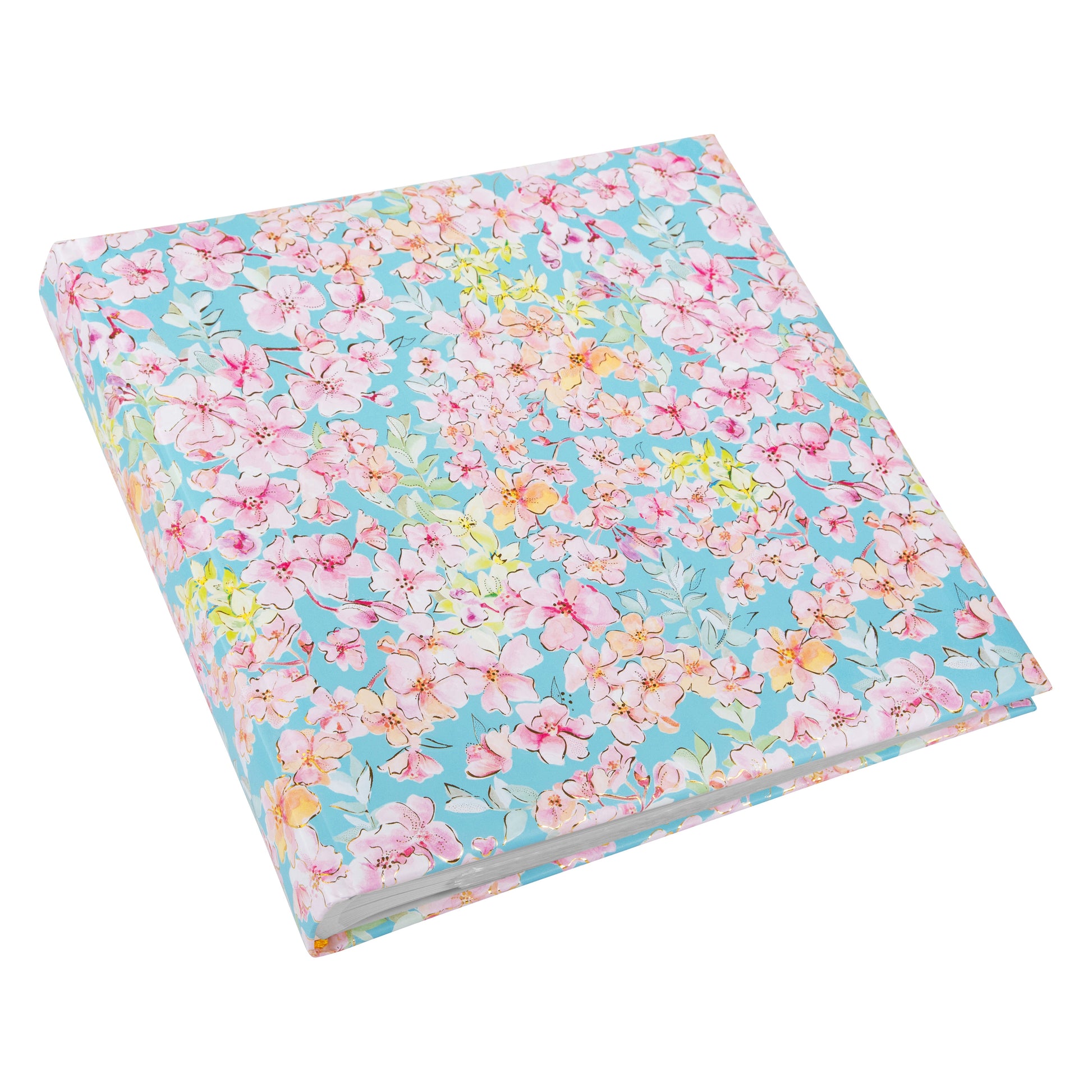 Goldbuch Floral-patterned photo album on a light blue background