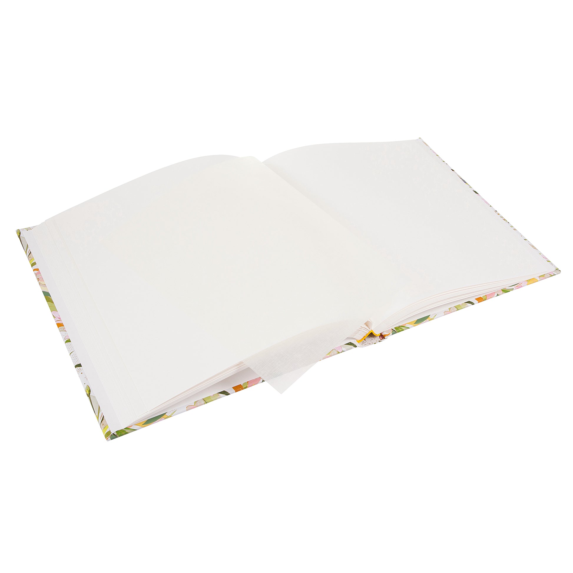 A Goldbuch floral patterned photo album featuring colorful birds and flowers.