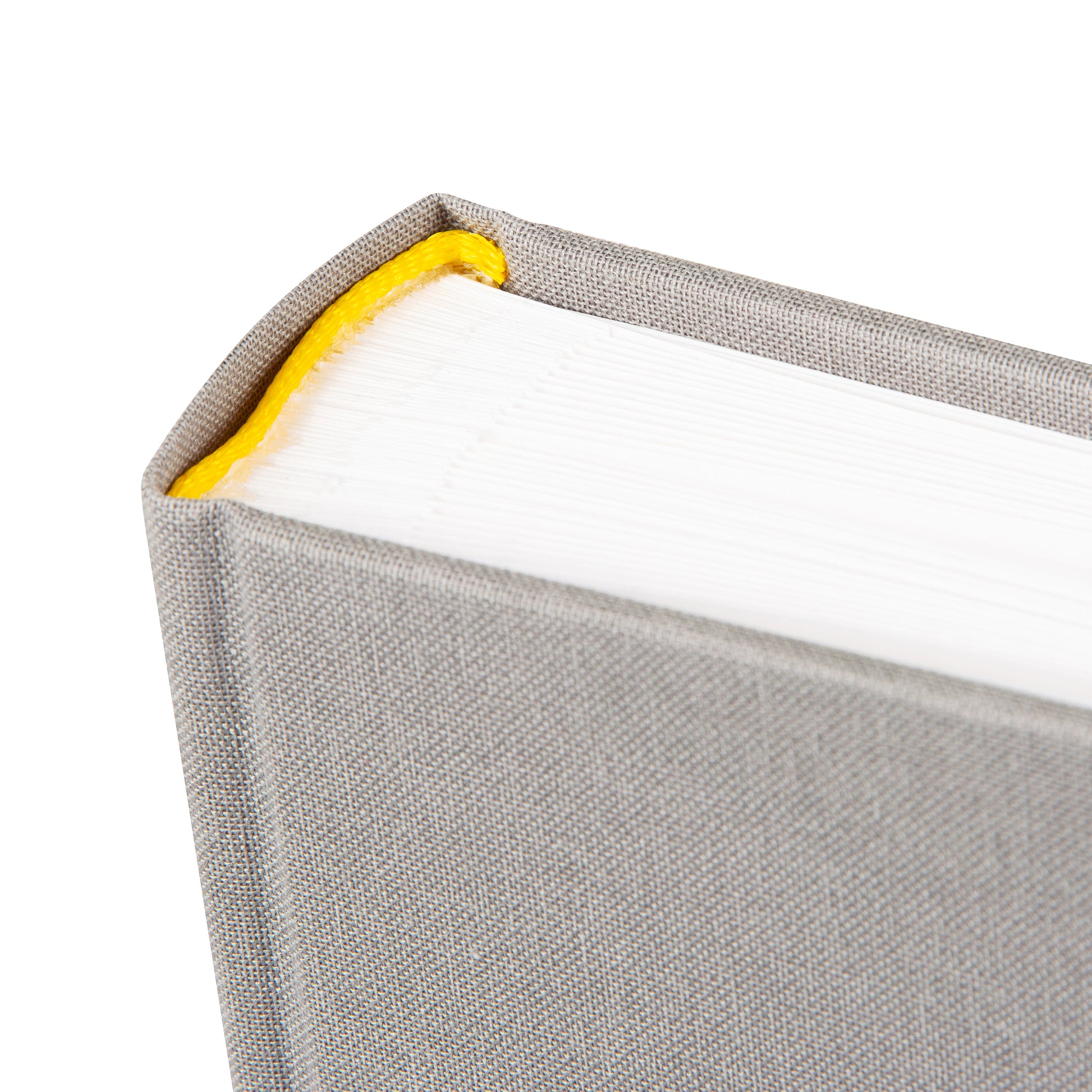 Grey Goldbuch photo album with cut-out sections displaying images of the Eiffel Tower and other scenes.