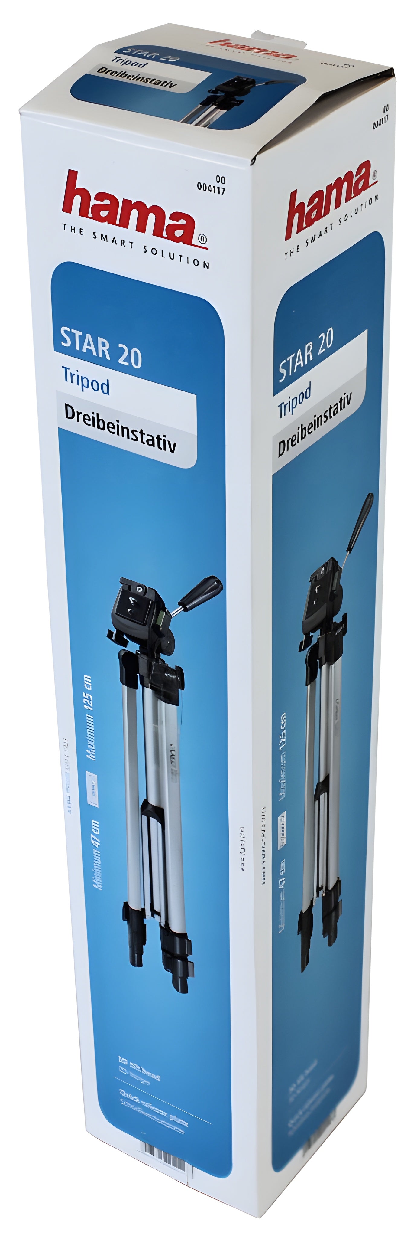 A Hama tripod supporting a camera, positioned for photography, showcasing stability and professional equipment.