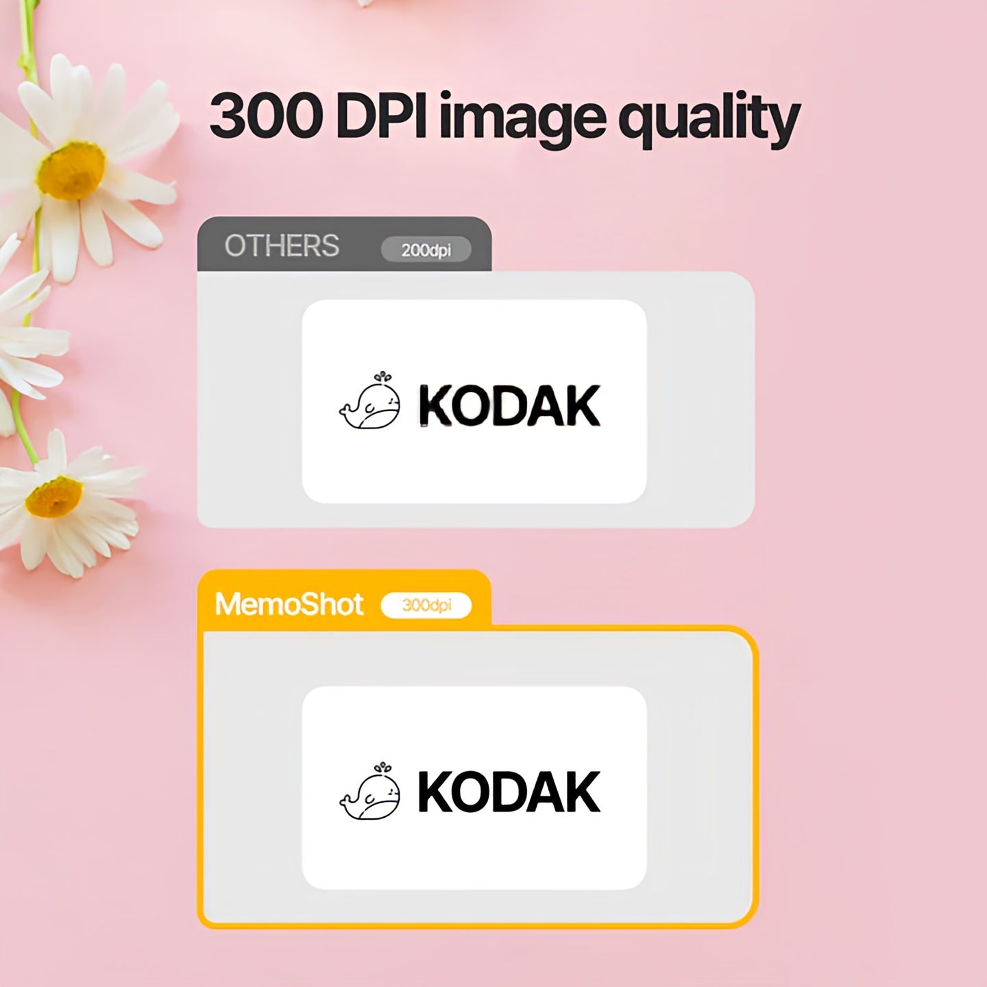 Kodak Cartridge Rolls for a Kodak Memo Shot Era instant camera in a yellow black box, displaying a black and white photograph on its surface.