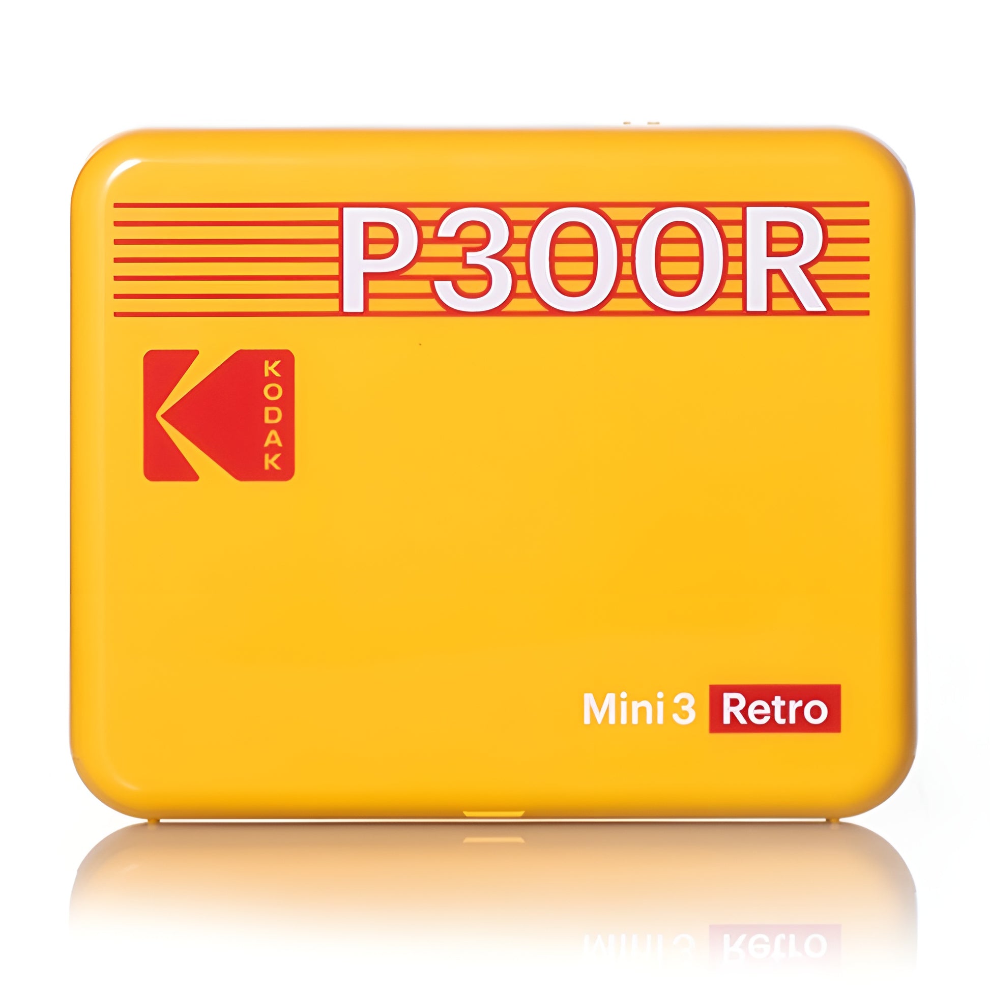A yellow Kodak portable photo printer with retro design.