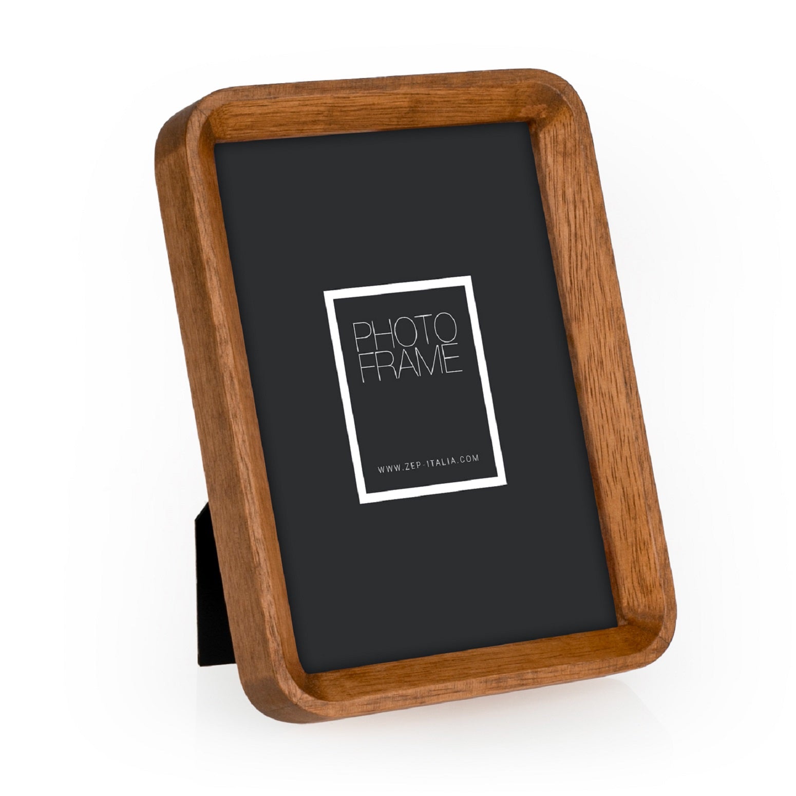 A ZEP wooden photo frame displaying a portrait of a woman, elegantly showcasing her image.