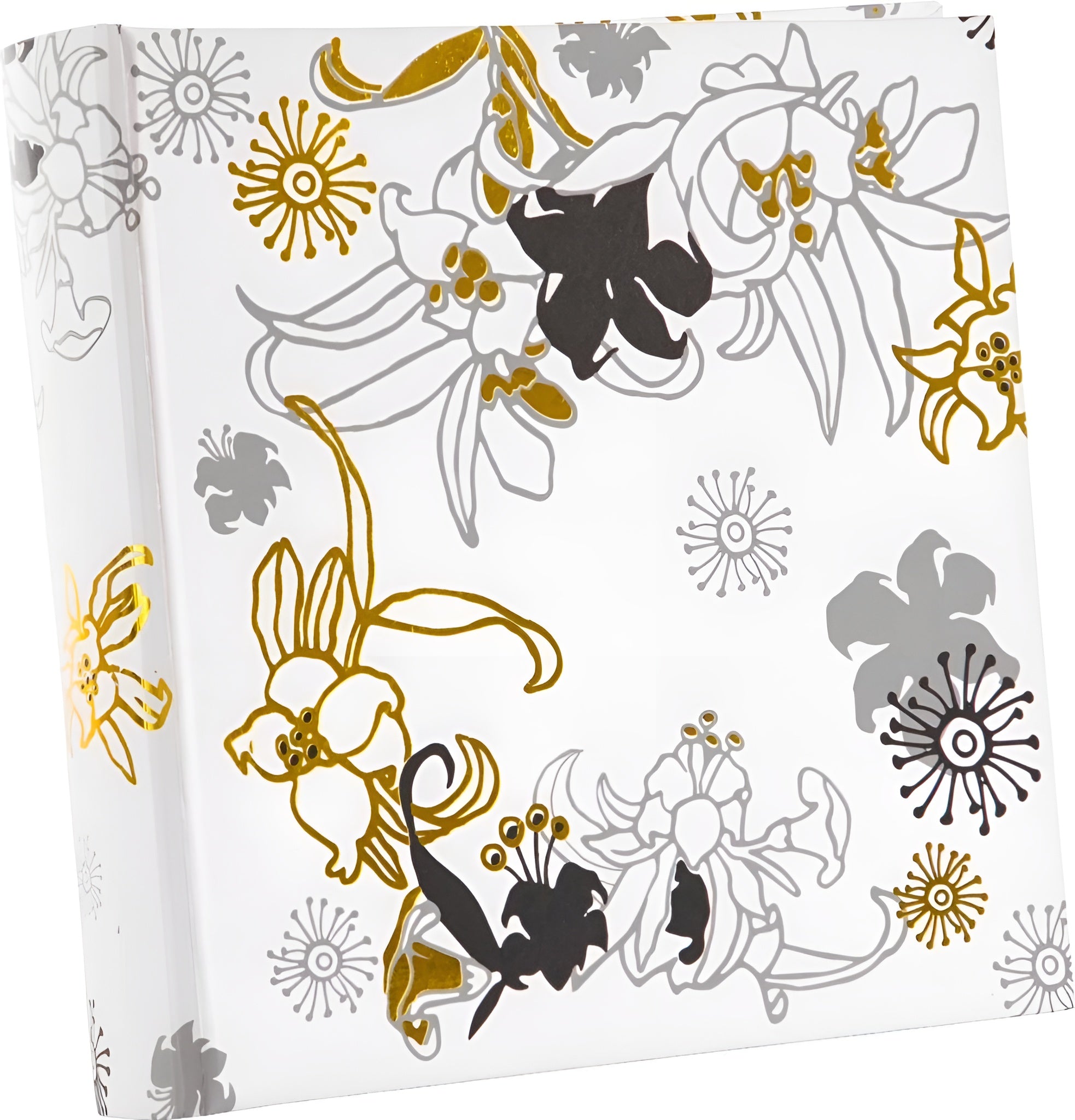 Goldbuch black and gold floral patterned  cover, designed for use as a photo album.