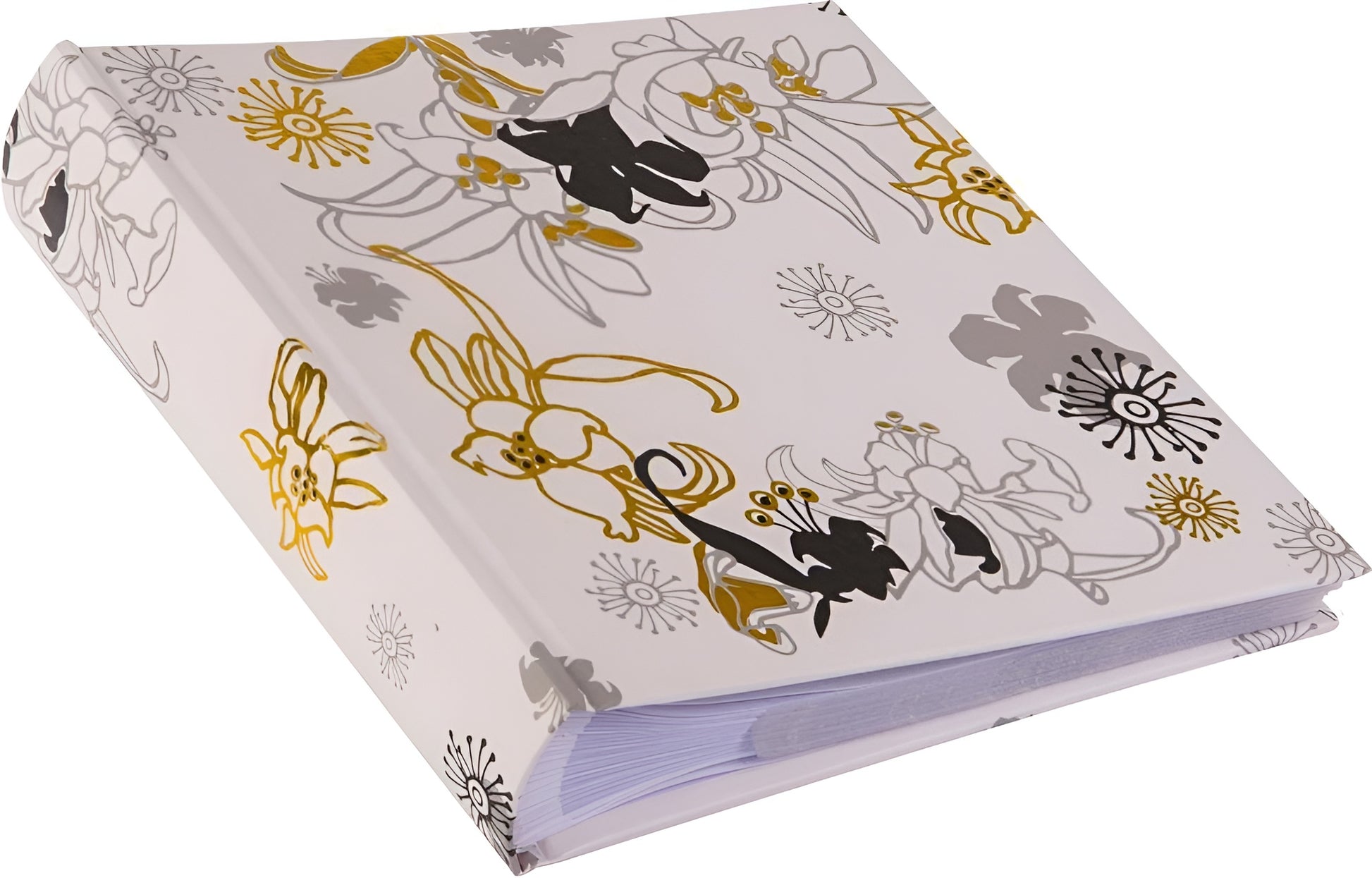 Goldbuch black and gold floral patterned  cover, designed for use as a photo album.