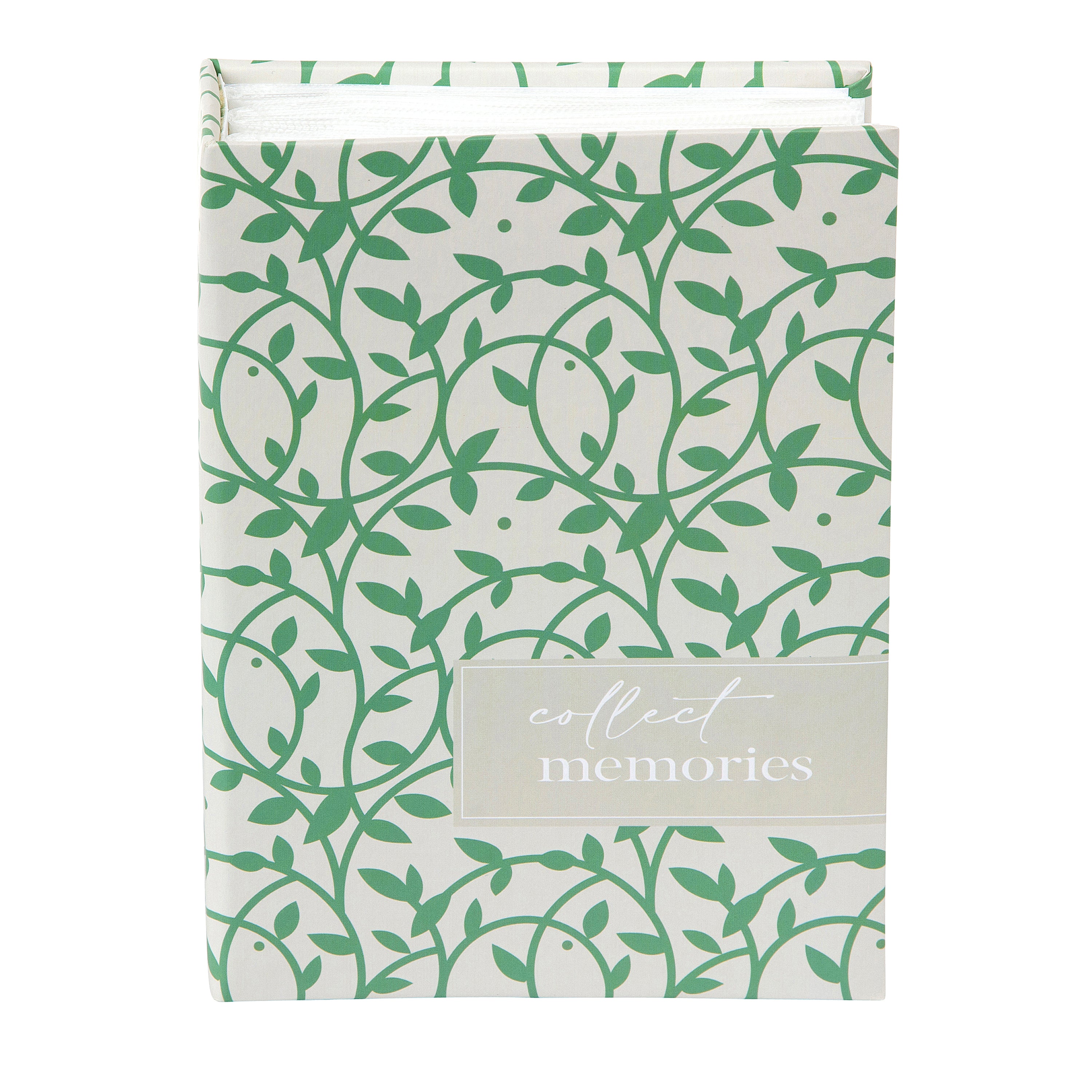 A multicolored Goldbuch photo album with elegant floral pattern.