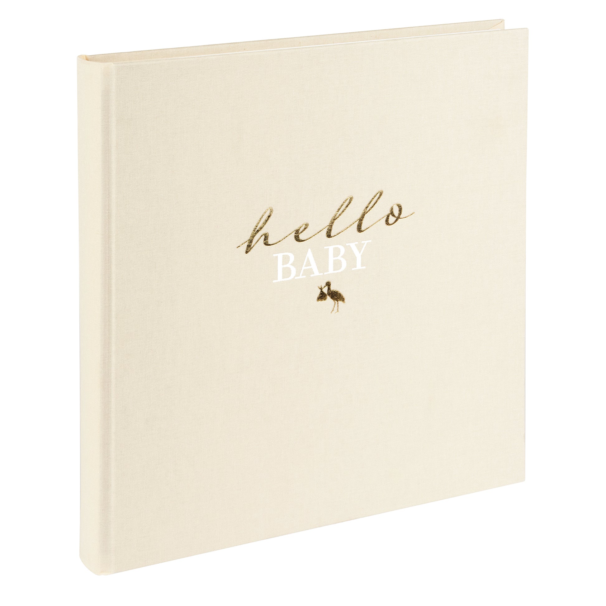 An adorable Goldbuch photo album labeled "Hello Baby," capturing the joyful moments and milestones of a newborn's journey.