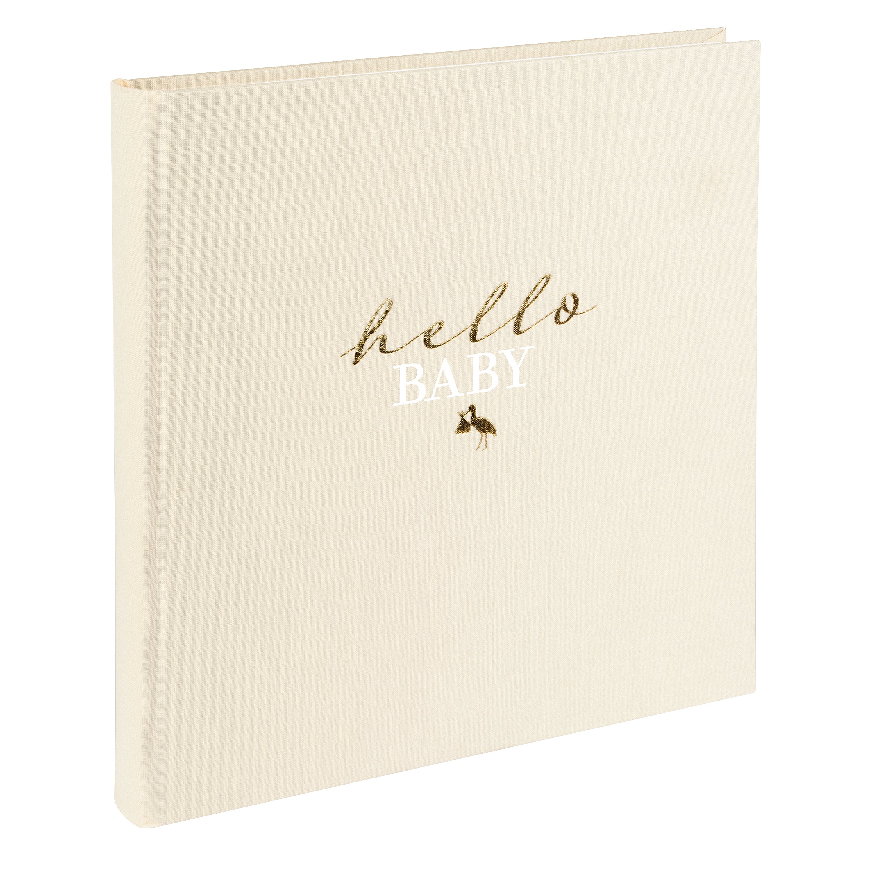 An adorable Goldbuch photo album labeled "Hello Baby," capturing the joyful moments and milestones of a newborn's journey.