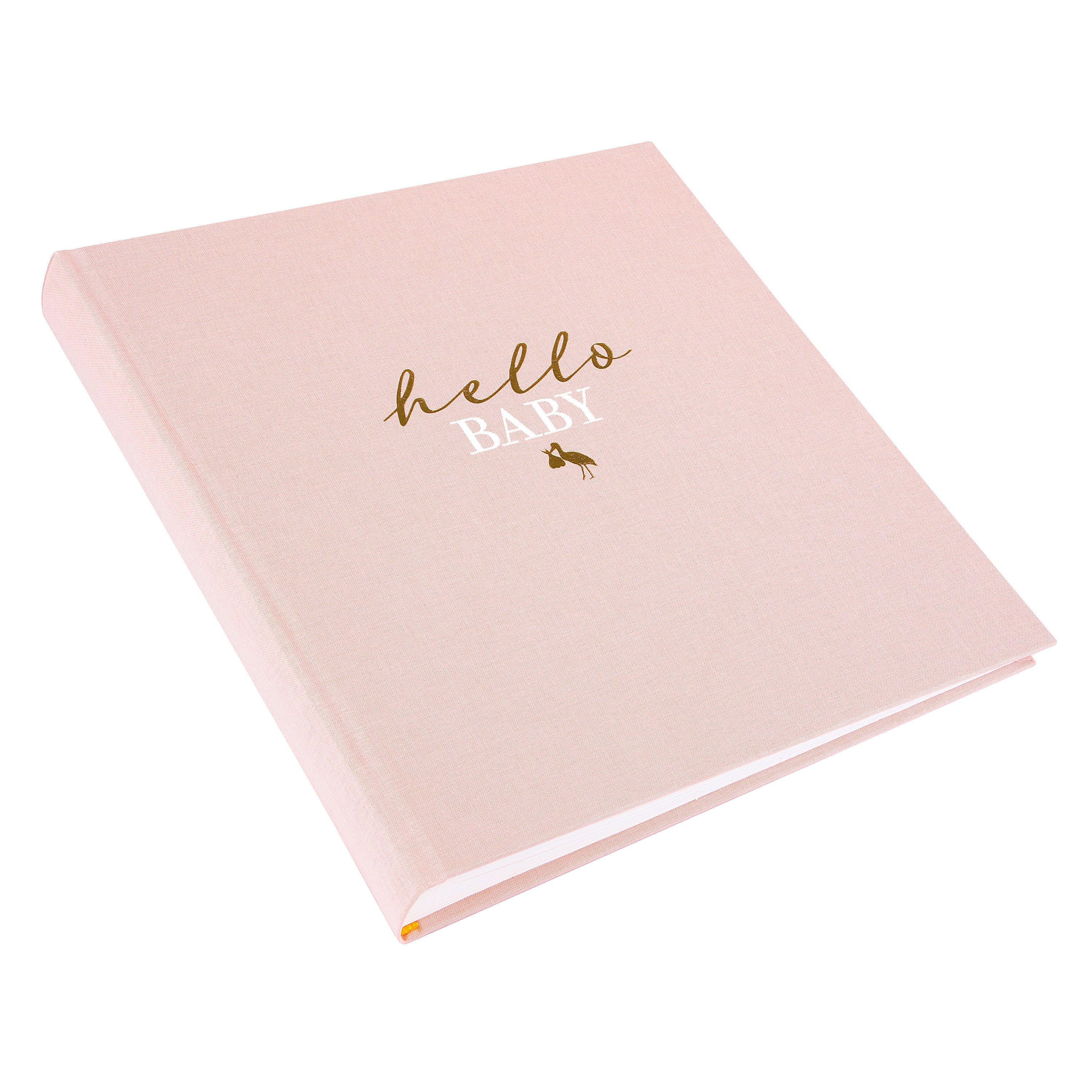 An adorable Goldbuch photo album labeled "Hello Baby," capturing the joyful moments and milestones of a newborn's journey.