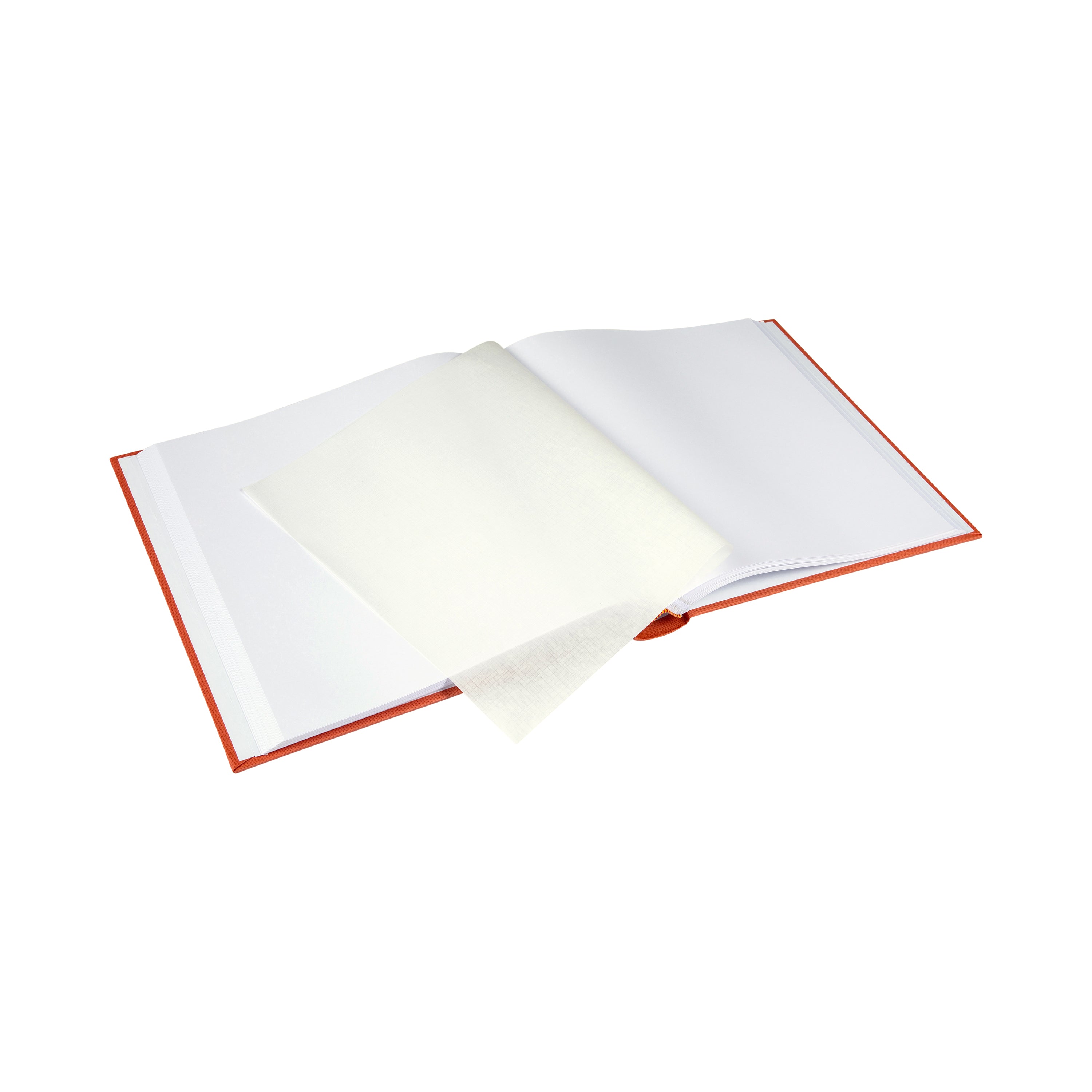 A red Goldbuch photo album page, elegantly presenting treasured memories in a stylish and organized manner.
