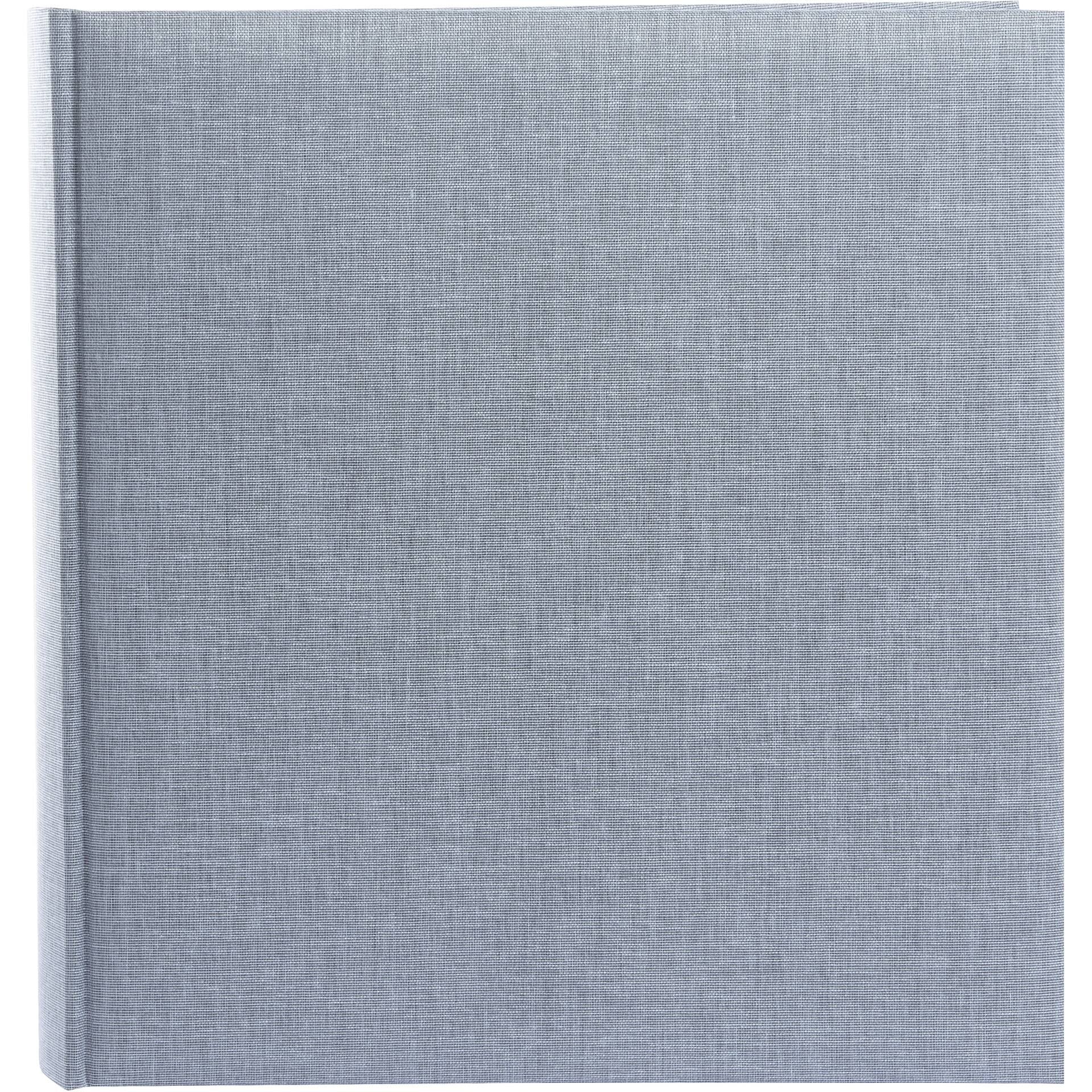 A Goldbuch stylish blue grey linen photo album, perfect for storing and showcasing photographs.