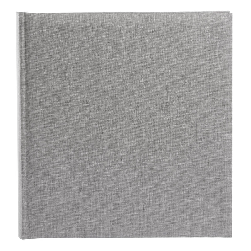 A Goldbuch stylish grey linen photo album, perfect for storing and showcasing photographs.