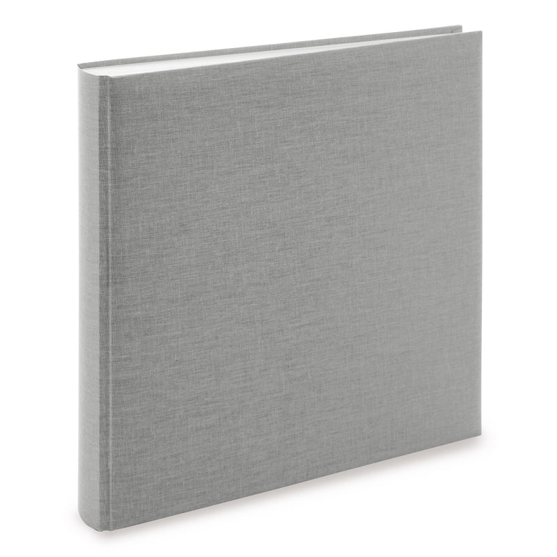 A Goldbuch stylish grey linen photo album, perfect for storing and showcasing photographs.