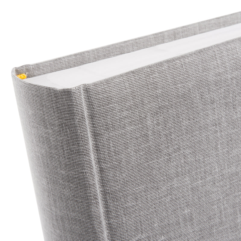 A Goldbuch stylish grey linen photo album, perfect for storing and showcasing photographs.