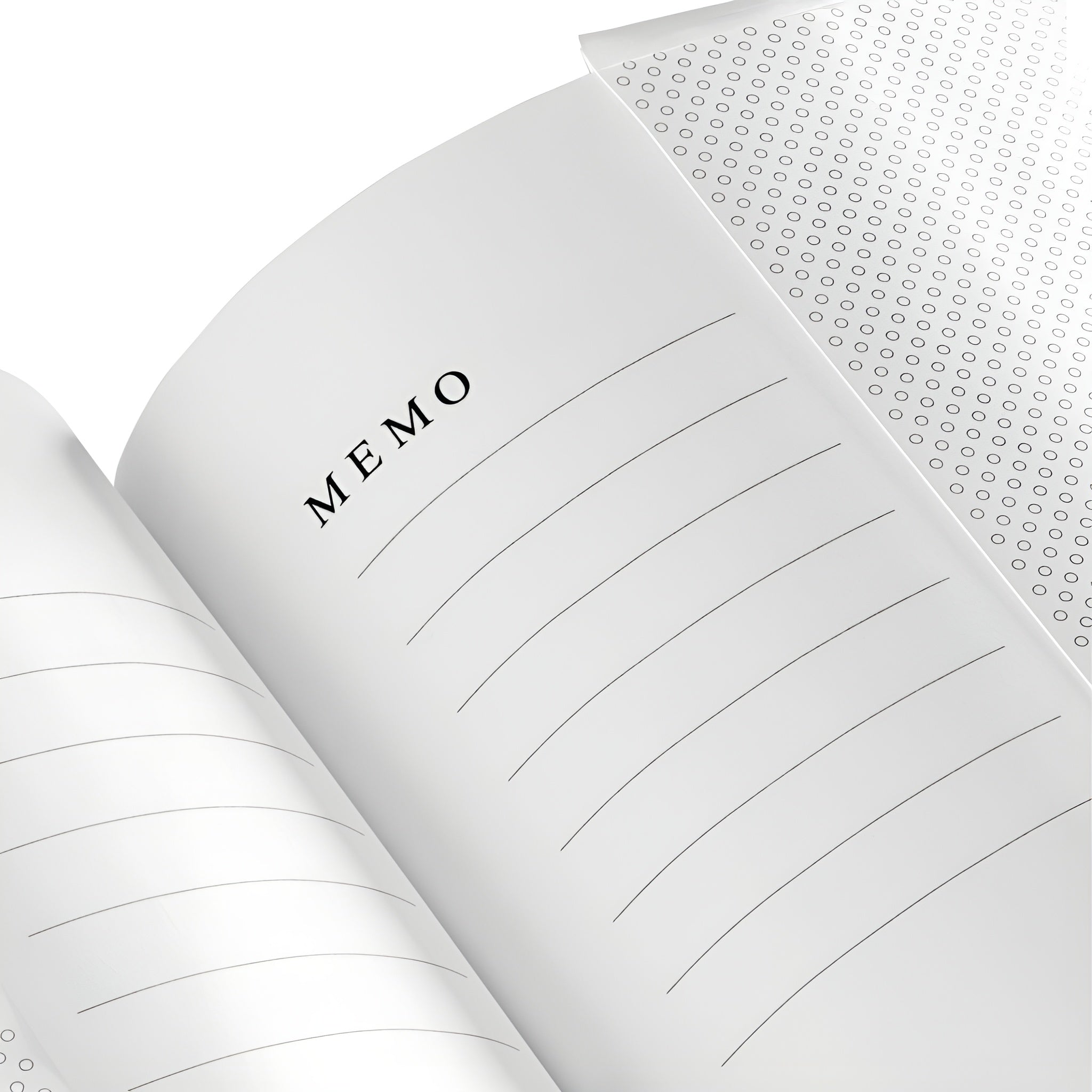 An open Photo Album with blank pages and a place for a Memo, featured in the Hama Photo Album collection.
