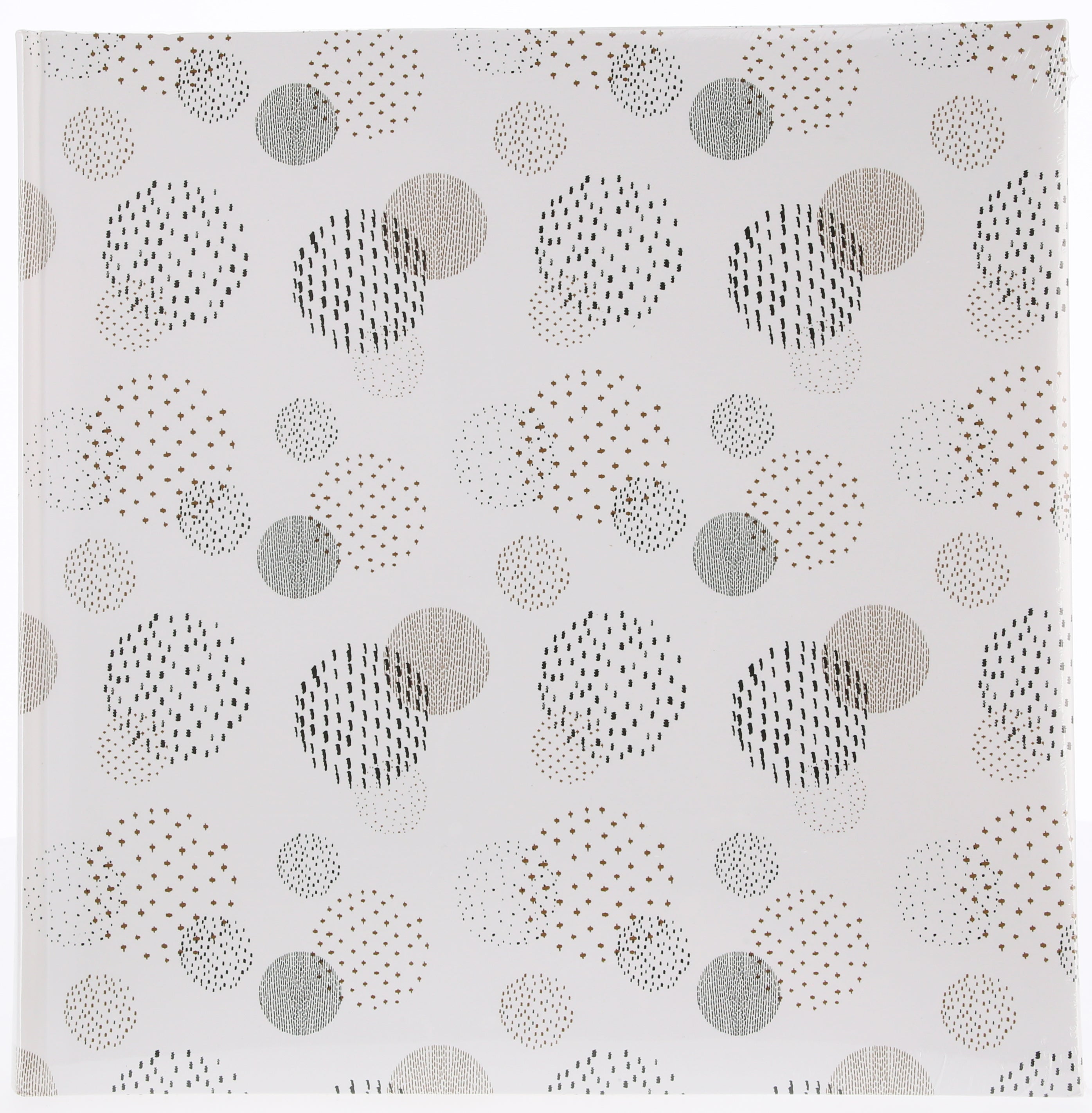 A Hama jumbo photo album featuring a dot patterned fabric, highlighting its graphic dot design.