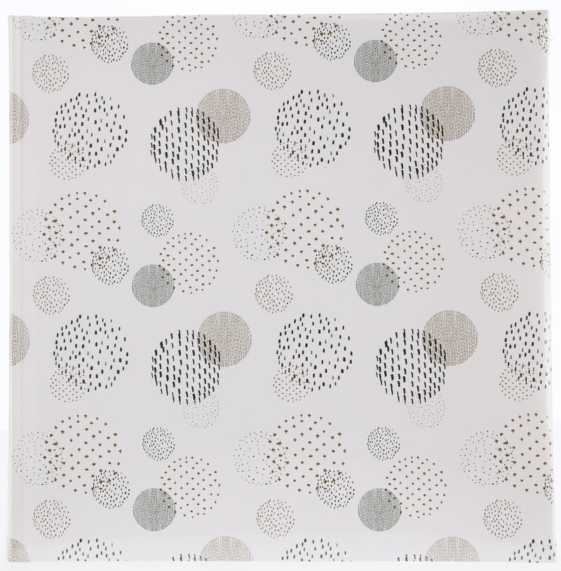 A Hama jumbo photo album featuring a dot patterned fabric, highlighting its graphic dot design.