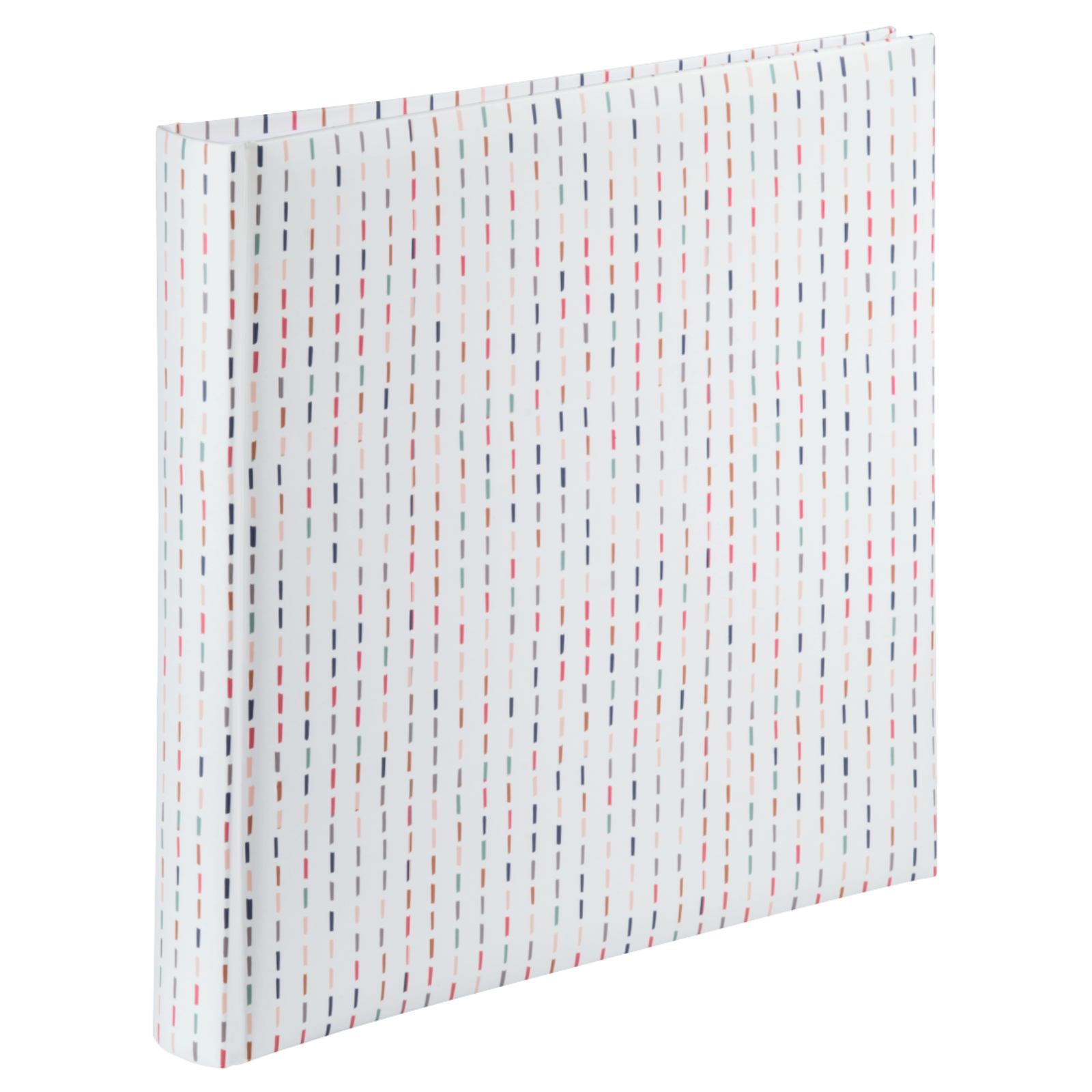 A Hama jumbo photo album featuring a stripe patterned fabric, highlighting its graphic stripe design.