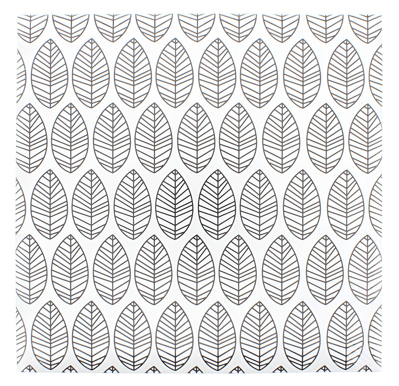 A Hama photo album with an elegantly presented white and black leaf pattern.