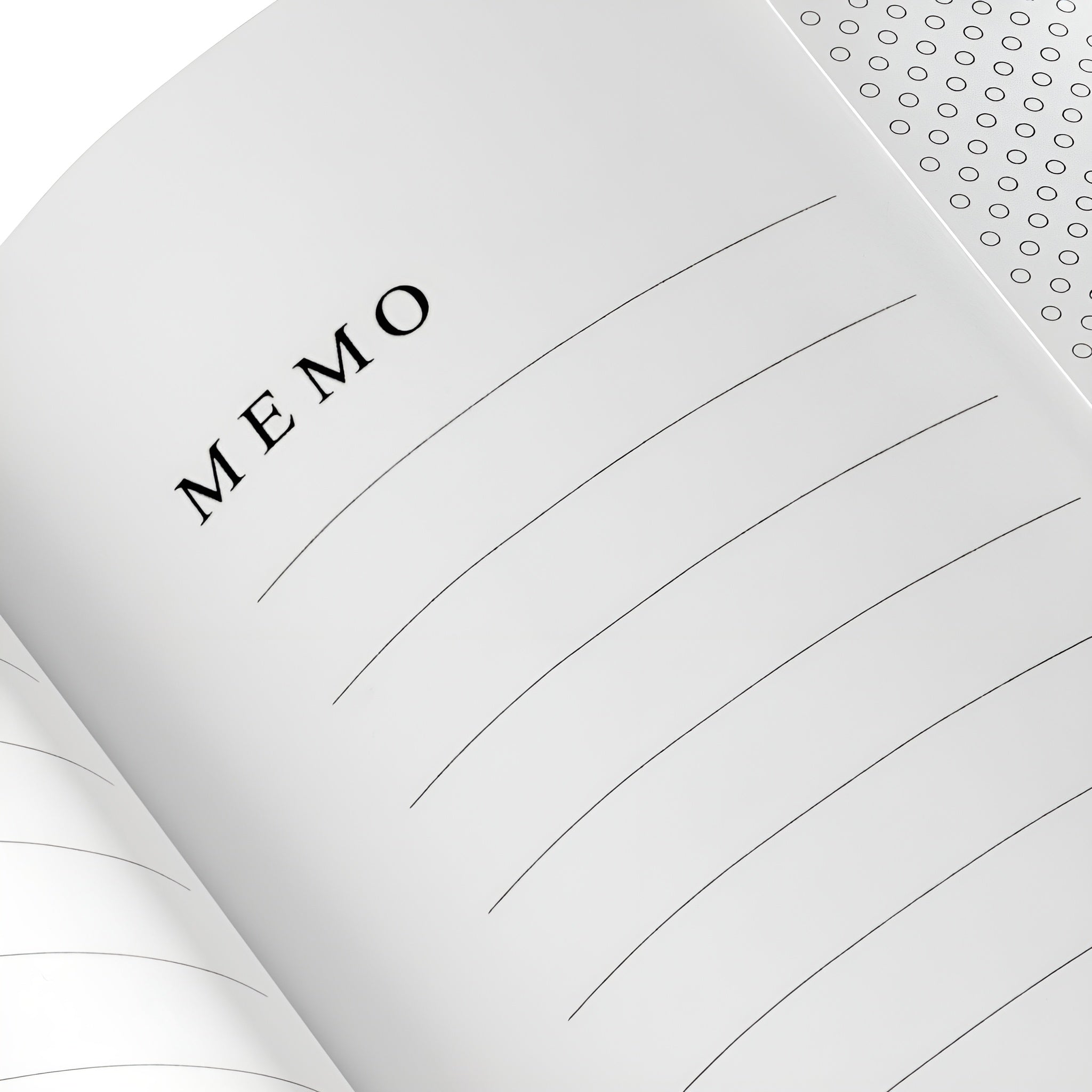 An open Photo Album with blank pages and a place for a Memo, featured in the Hama Photo Album collection.
