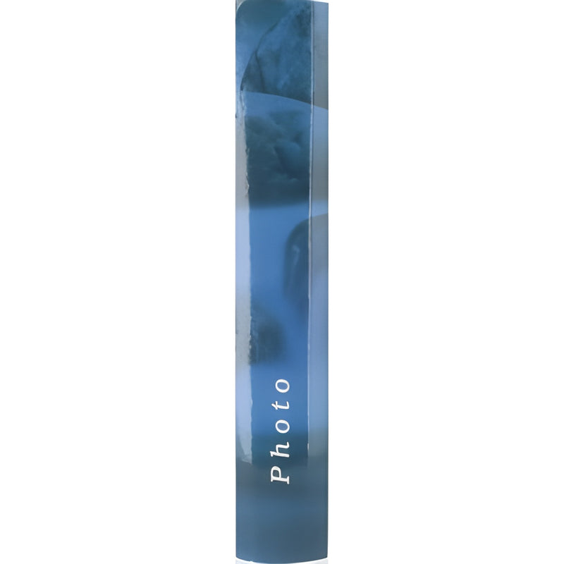 A blue Hama photo album featuring images of waterfalls and rocks, showcasing nature's beauty in vibrant colors.
