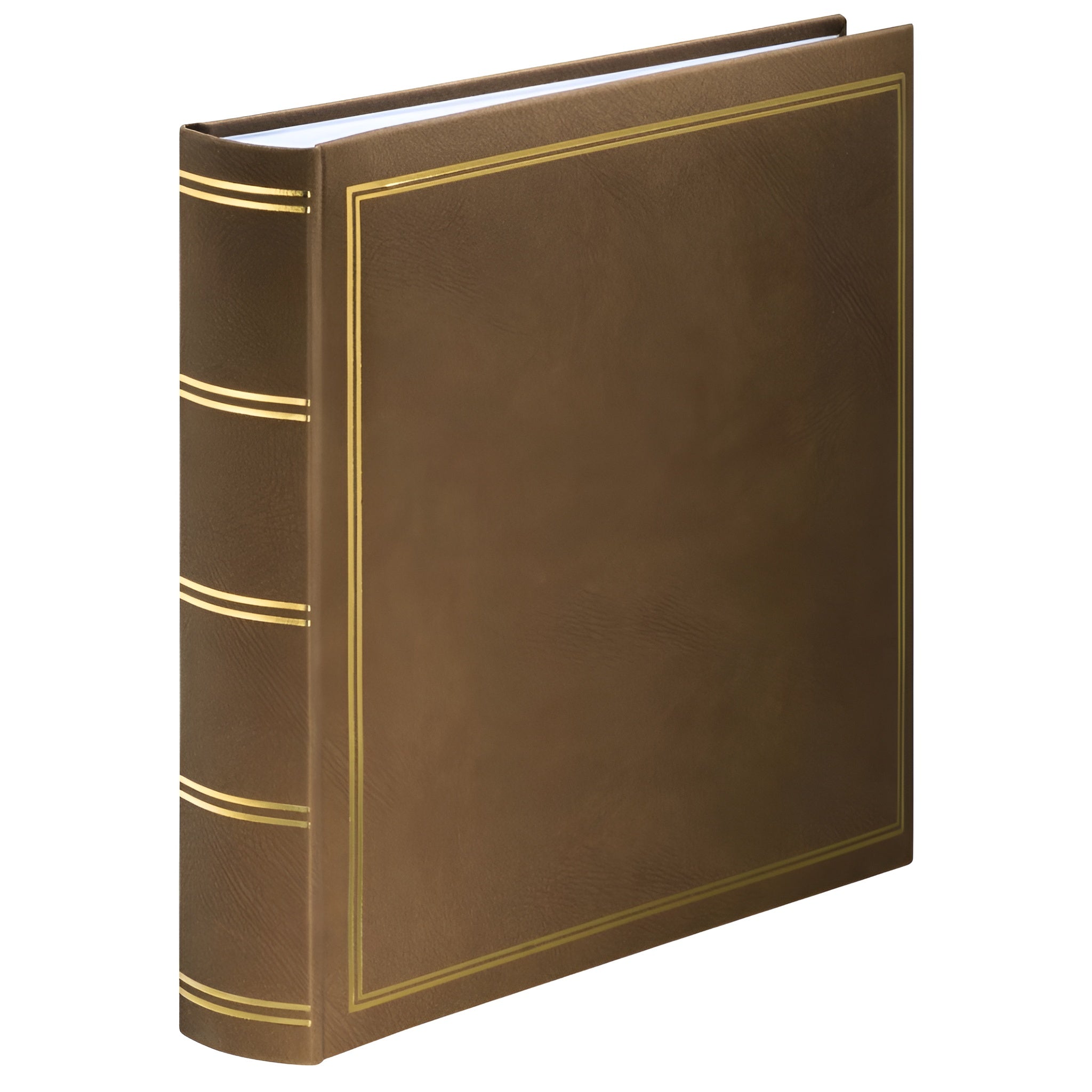 A Hama super jumbo photo album featuring  brown and gold details, highlighting its elegant design.