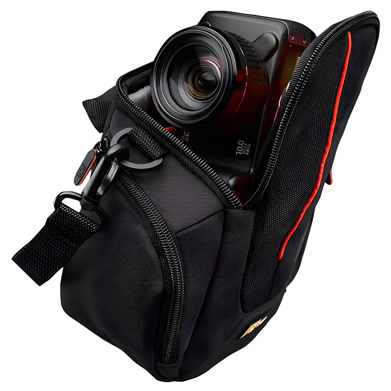 A CASE LOGIC camera case with a modern and versatile design, to protect and organize a variety of cameras and accessories.