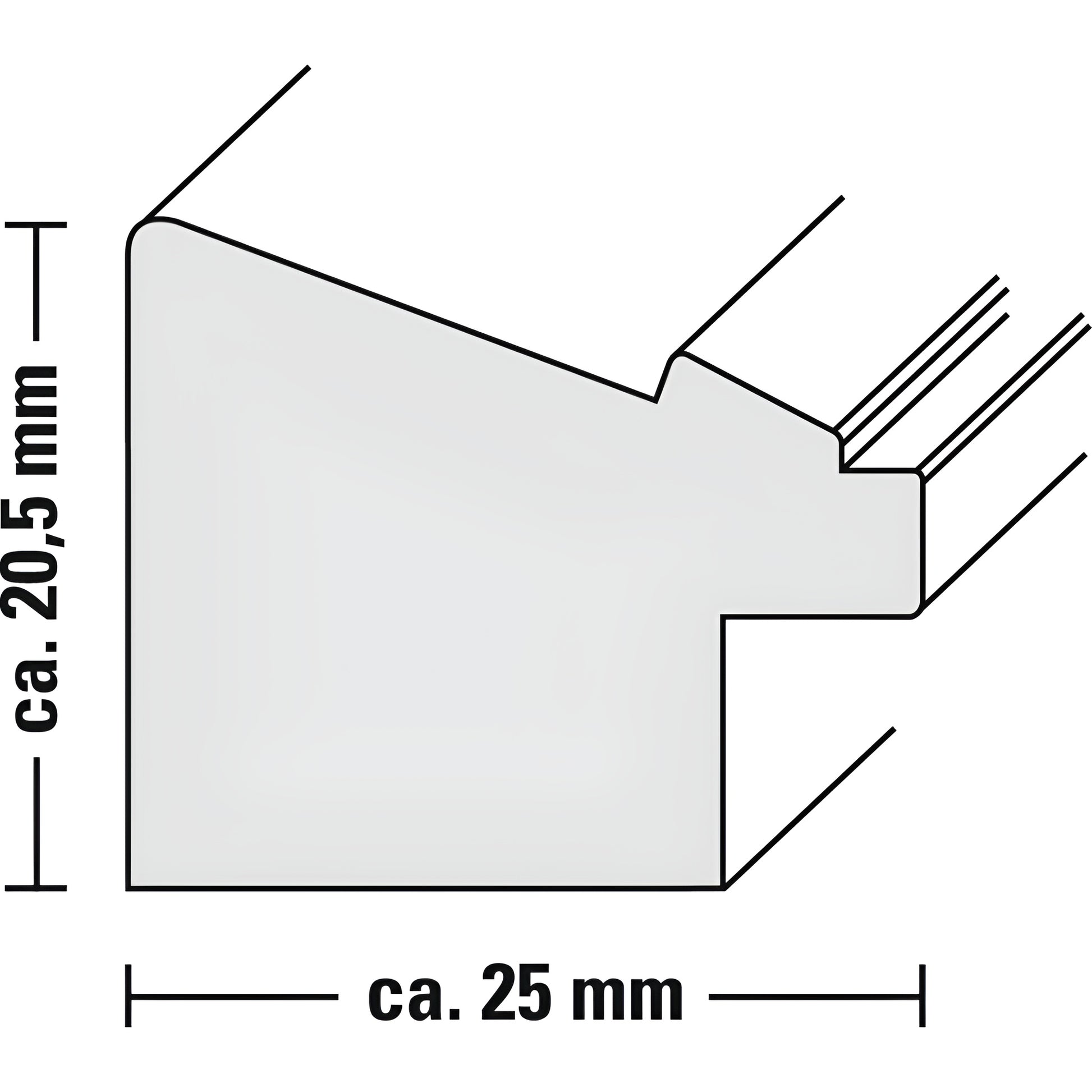 Hama photo frame dimensions relevant to frame specifications.
